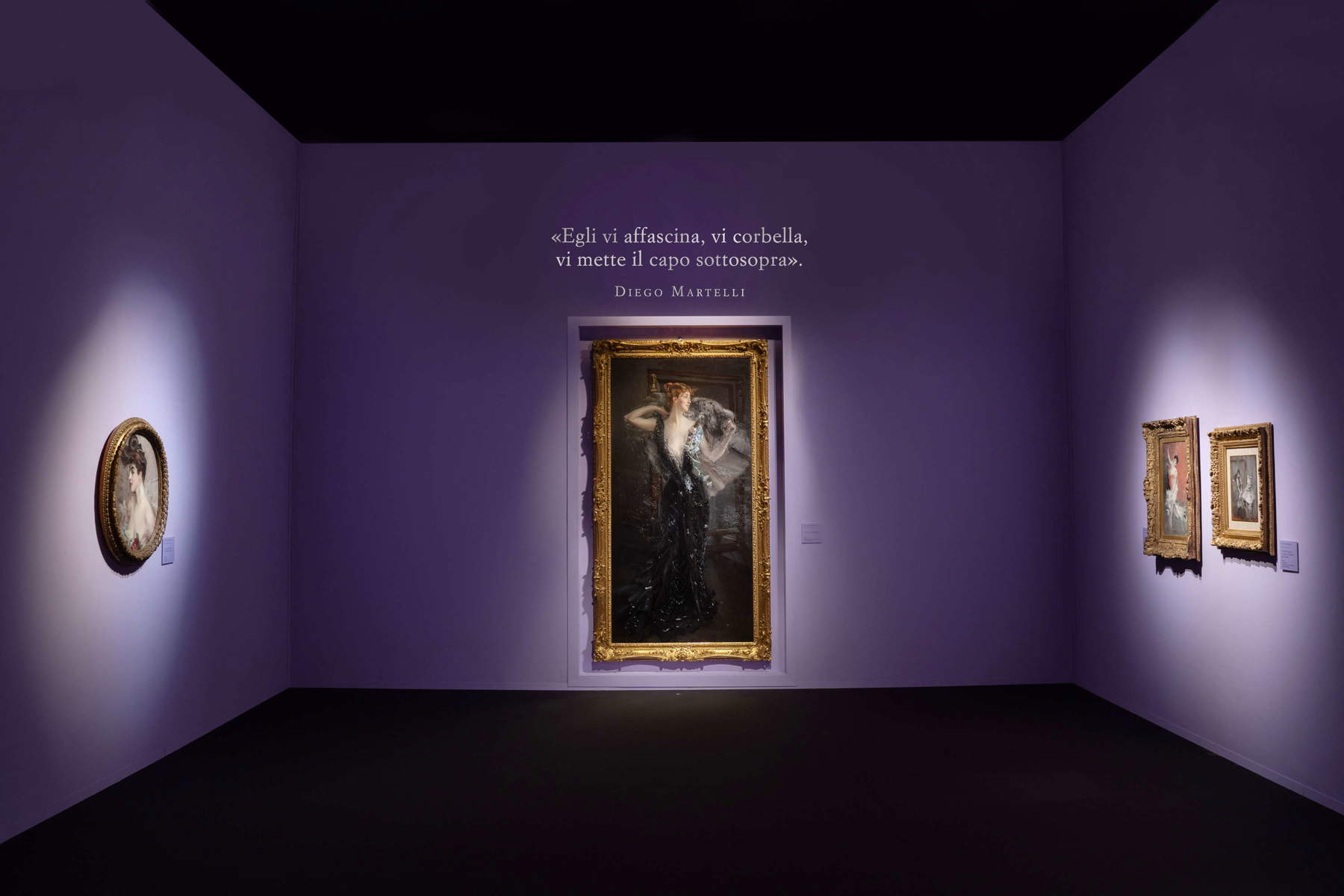 Montaje de la exposición Giovanni Boldini. La seducción de la pintura