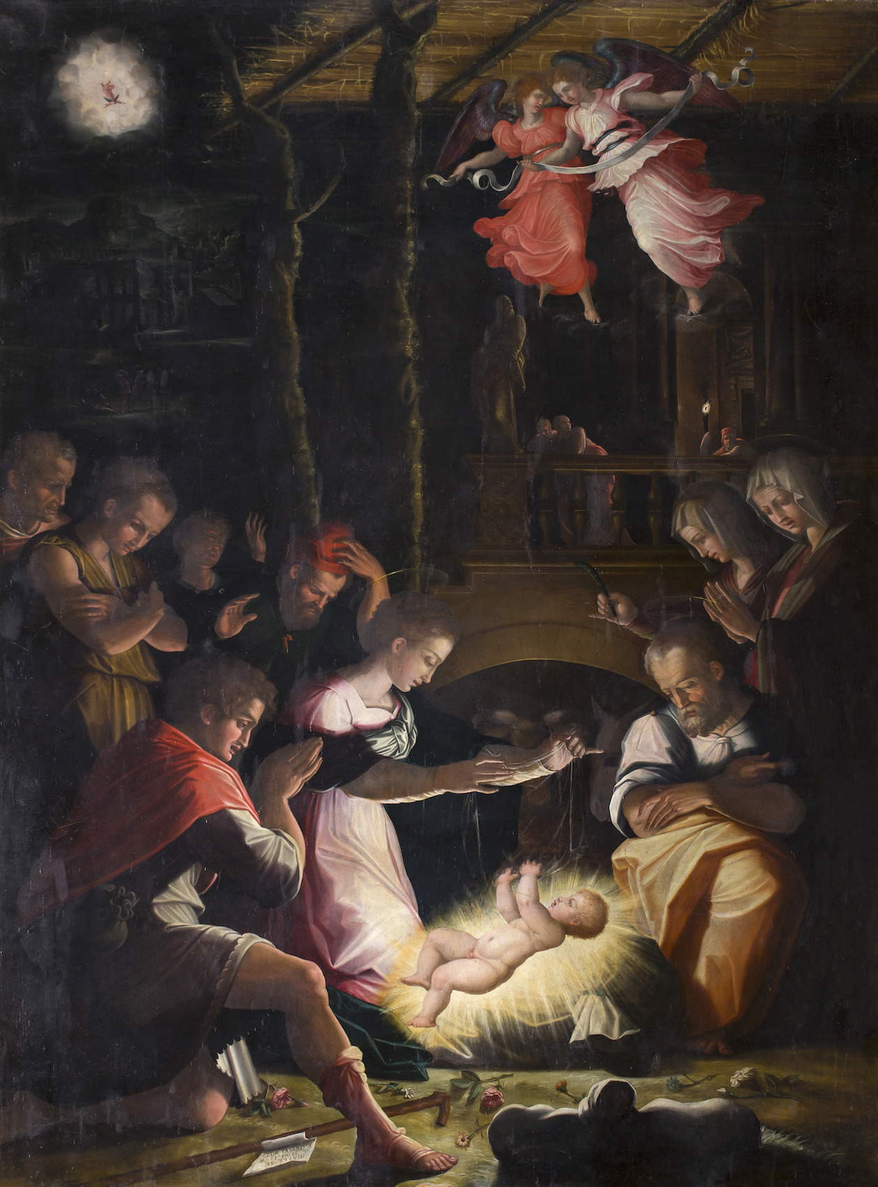 Giorgio Vasari, Nativity (1538; oil on panel, 207 x 150 cm; Camaldoli, Monastery of Camaldoli, Church of SS. Donato and Ilariano). Photo: Valter Segnan. Mazzafirra