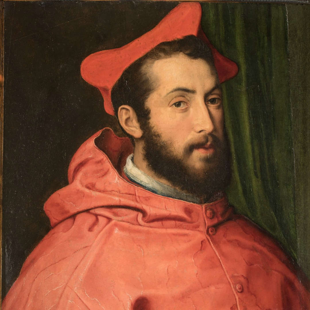 Piero di Giovanni Buonaccorsi known as Perin del Vaga, Portrait of Cardinal Alessandro Farnese (c. 1540-1547; oil on panel, 51 x 48 cm; Rome, MiC - Gallerie Nazionali Arte Antica, Galleria Corsini, inv. 354)