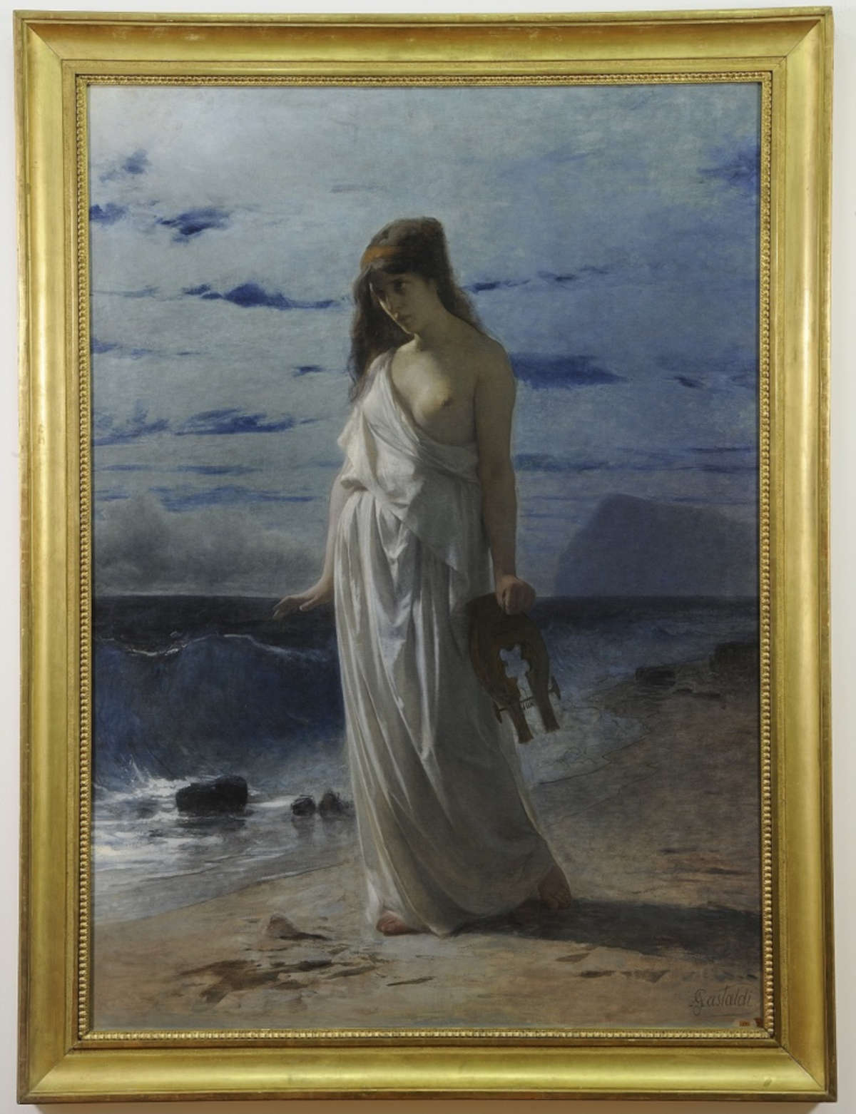 Andrea Gastaldi, Sappho (vers 1872 ; huile sur toile, 217 &times; 155 cm ; Turin, GAM - Galleria Civica d'Arte Moderna e Contemporanea)