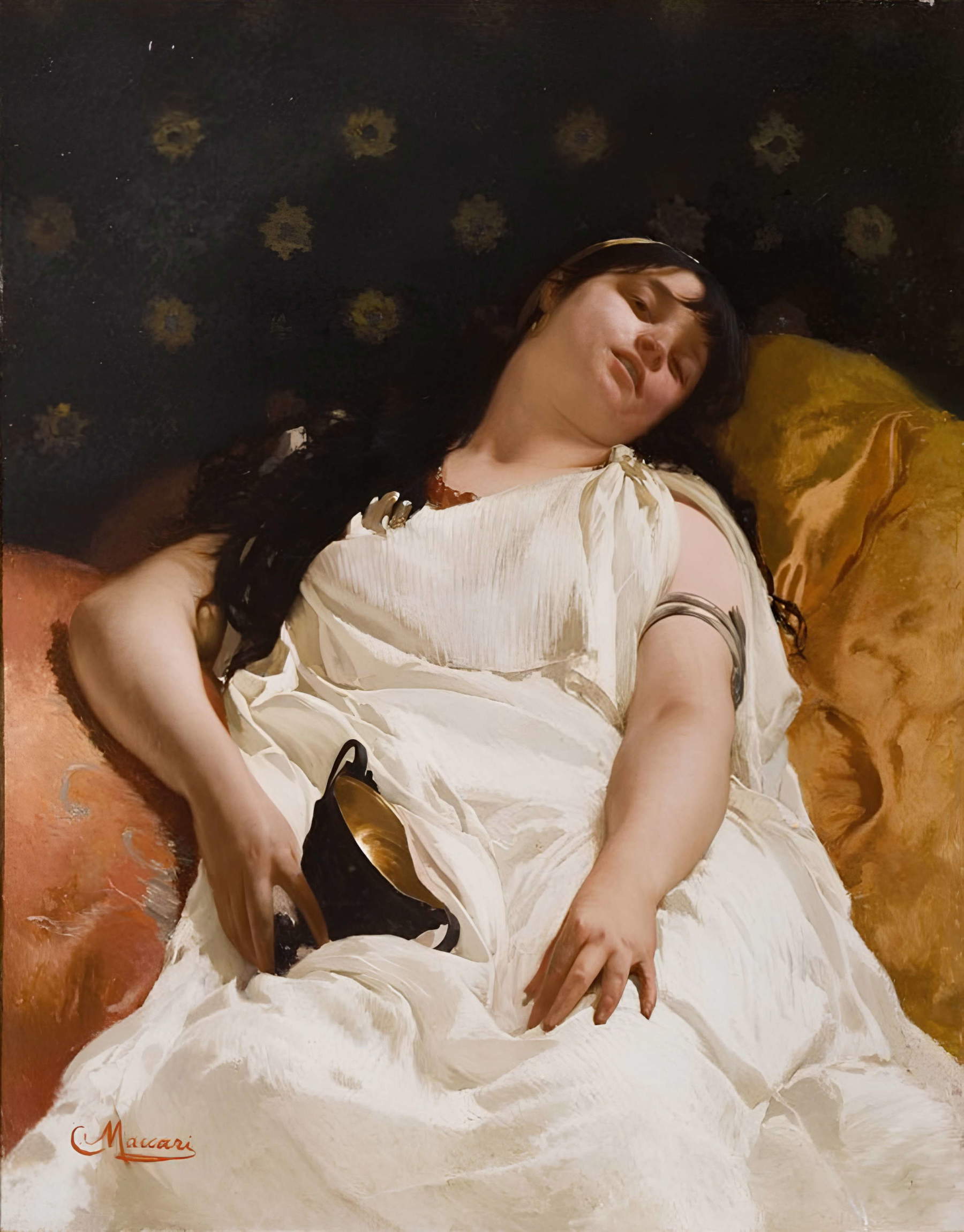 Cesare Maccari, Bacchante (vers 1880 ; huile sur toile, 114 &times; 89 cm ; Piacenza, Galleria d'Arte Moderna Ricci Oddi)