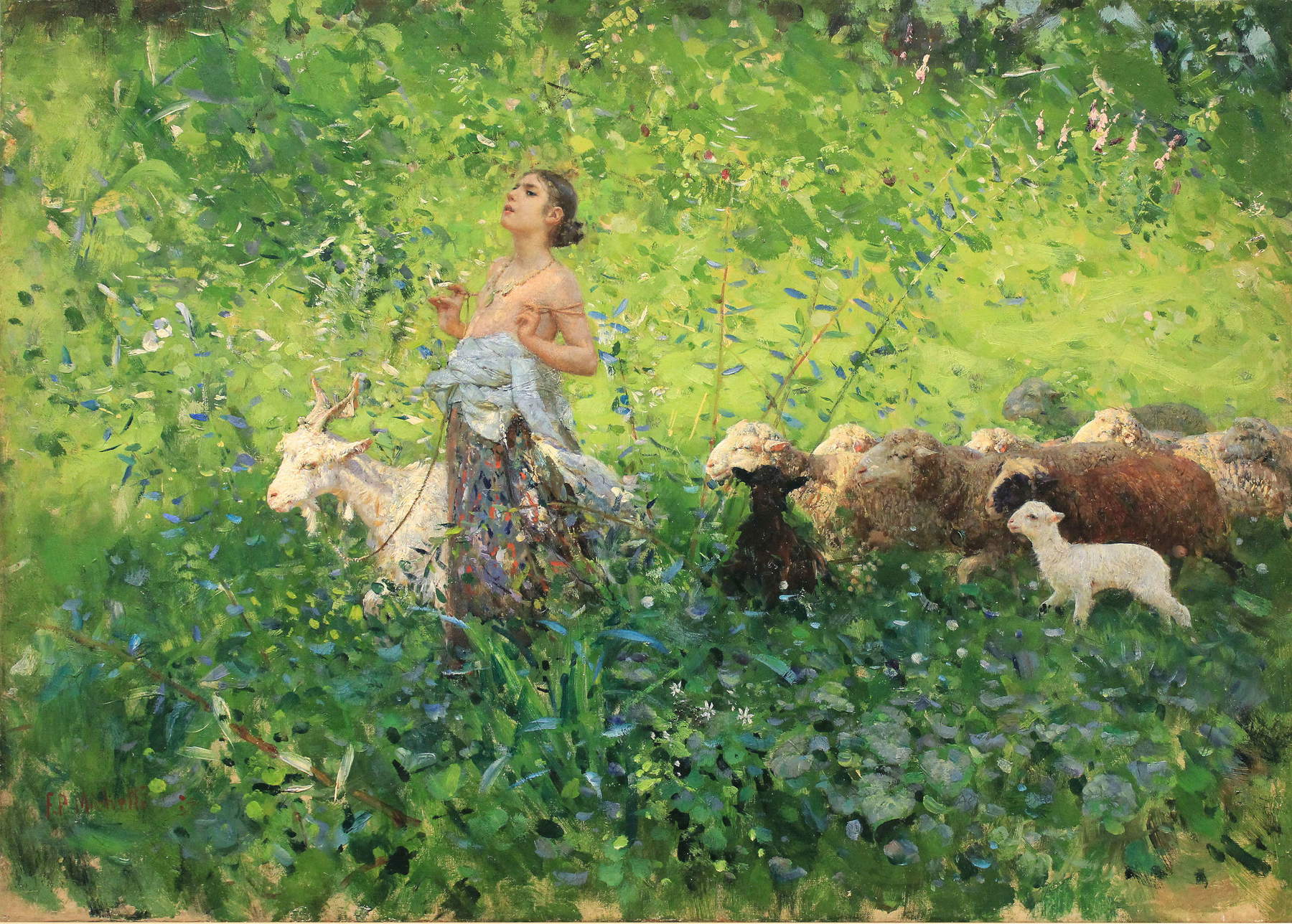 Francesco Paolo Michetti, La gioia di vivere (1887 ; huile sur toile, 40 &times; 55 cm ; collection privée)