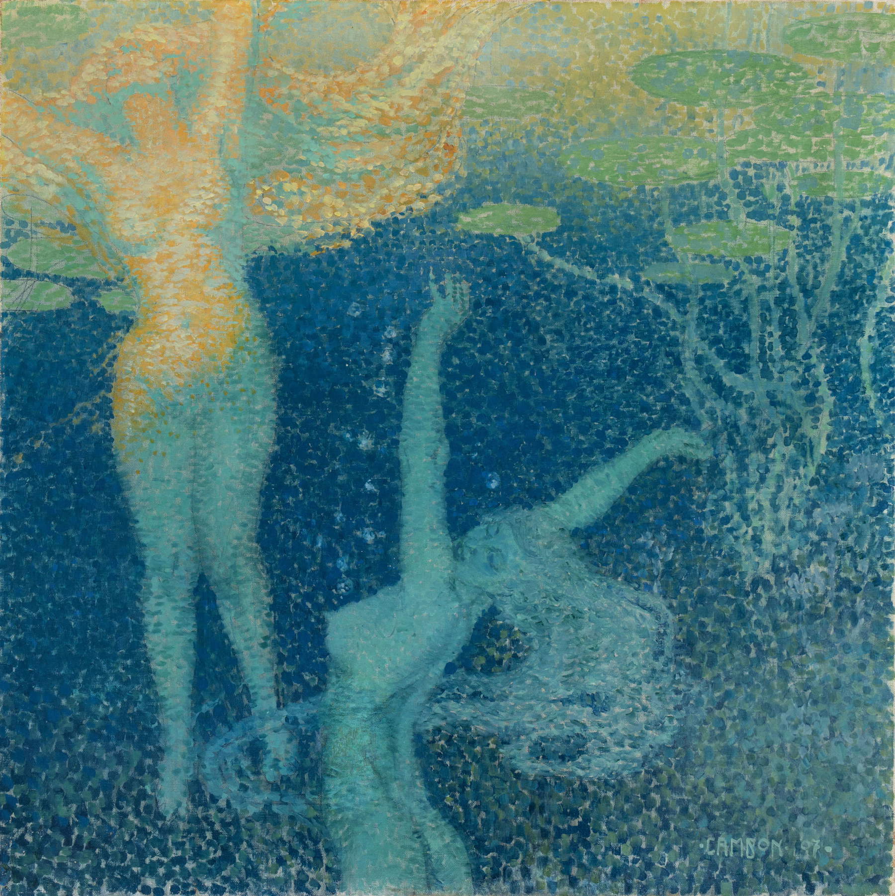 Glauco Cambon, Les filles du Rhin (1907 ; huile sur toile, 100 &times; 100 cm ; collection privée)