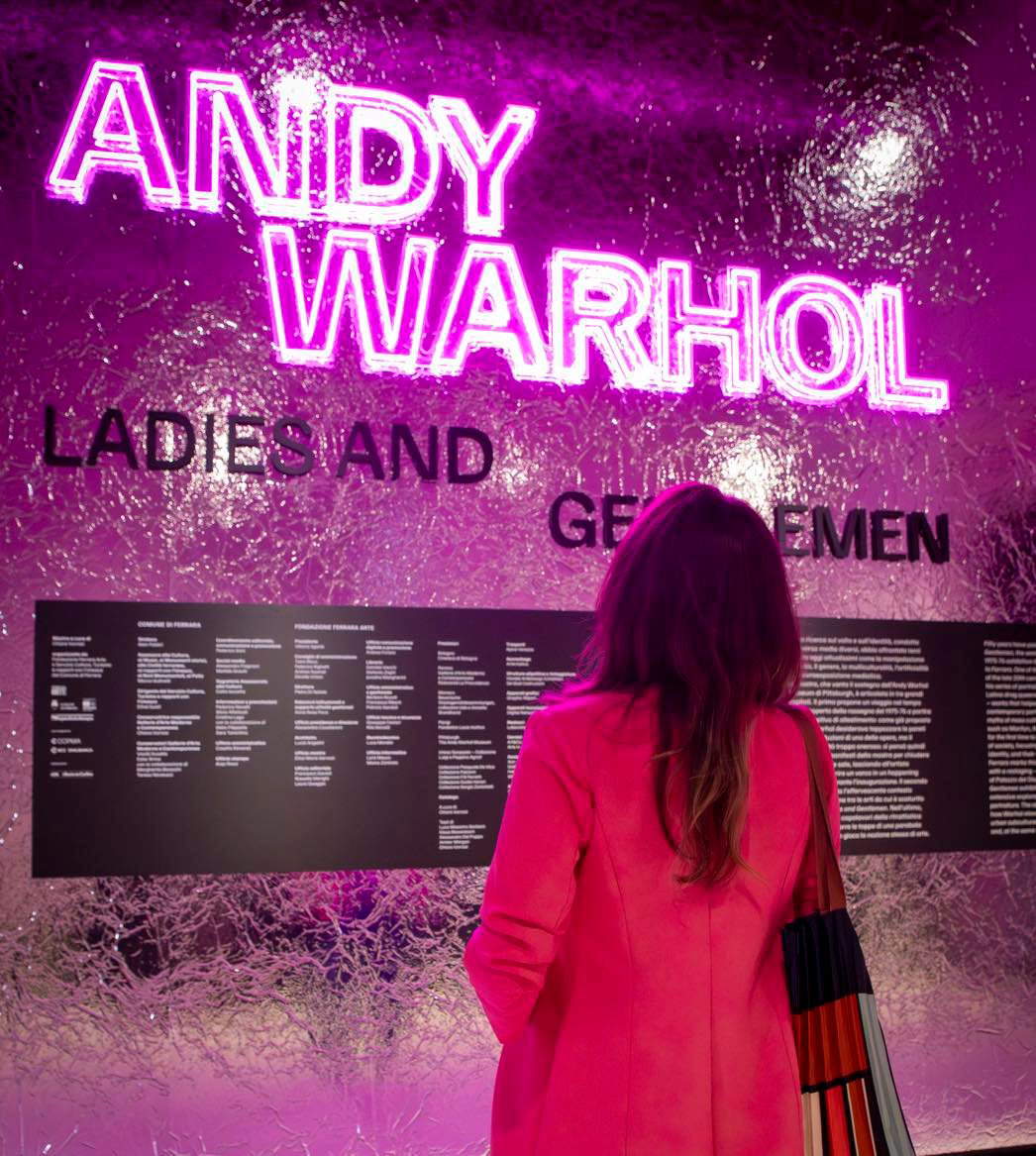 Montaje de la exposición Andy Warhol. Damas y caballeros. Foto: Palazzo dei Diamanti