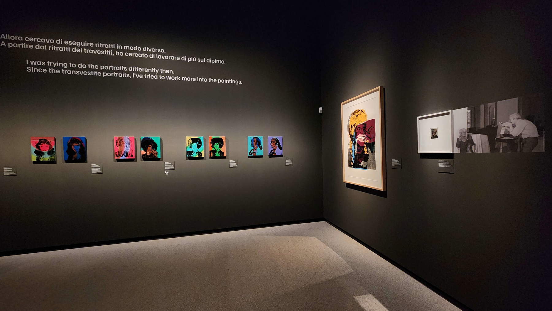 Montaje de la exposición Andy Warhol. Damas y caballeros. Foto: Federico Giannini