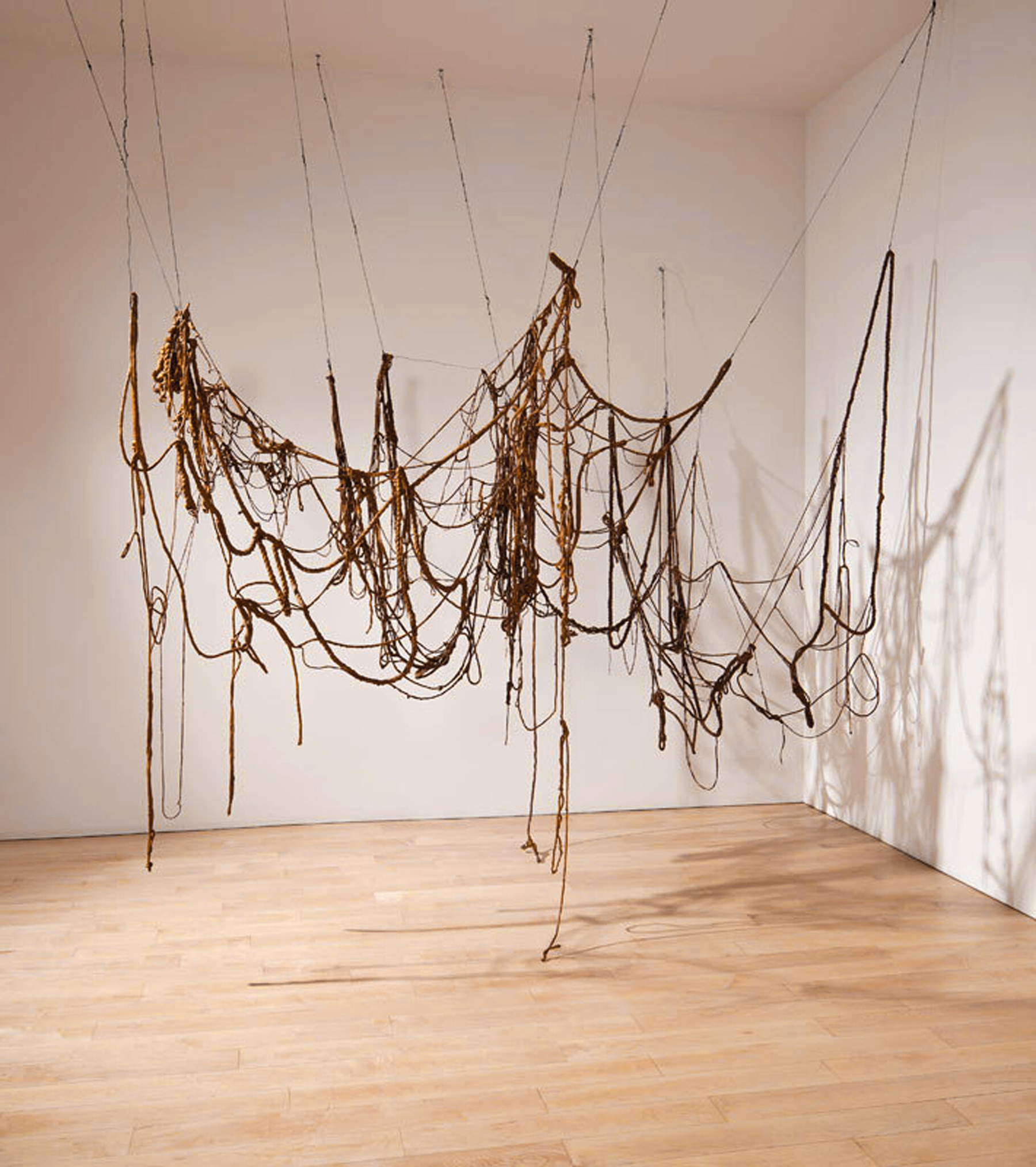 Eva Hesse, No Title (1970; rope, twine, wire, dimensions variable; New York, Whitney Museum)