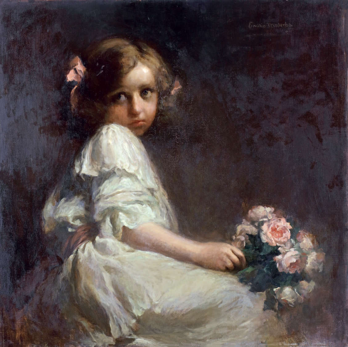 Emilio Malerba, Le jour du nom de la grand-mère (1910 ; huile sur toile, 78 &times; 78 cm ; collection privée)