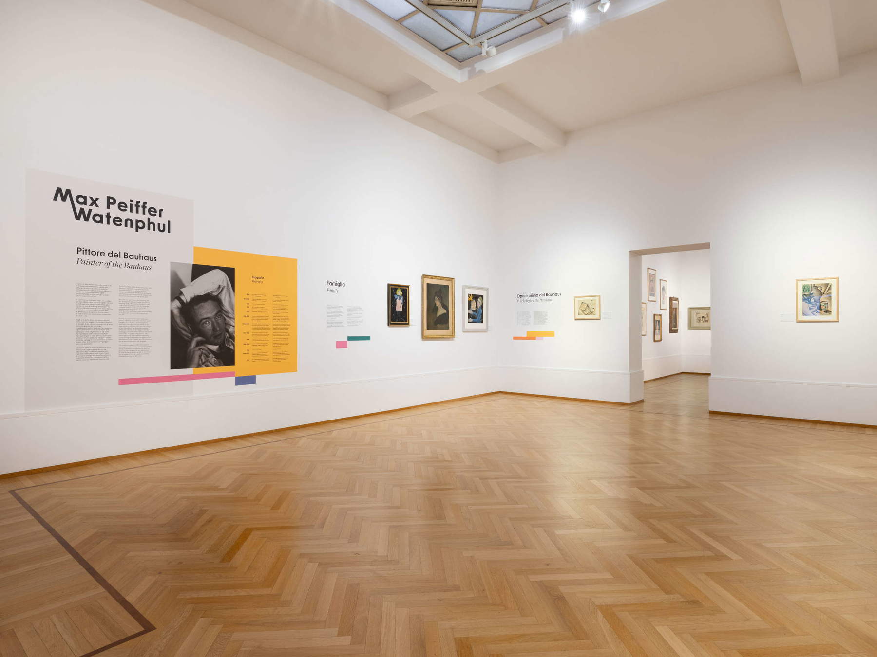 Allestimenti della mostra Max Peiffer Watenphul. Pittore del Bauhaus. Foto: Daniele Molajoli