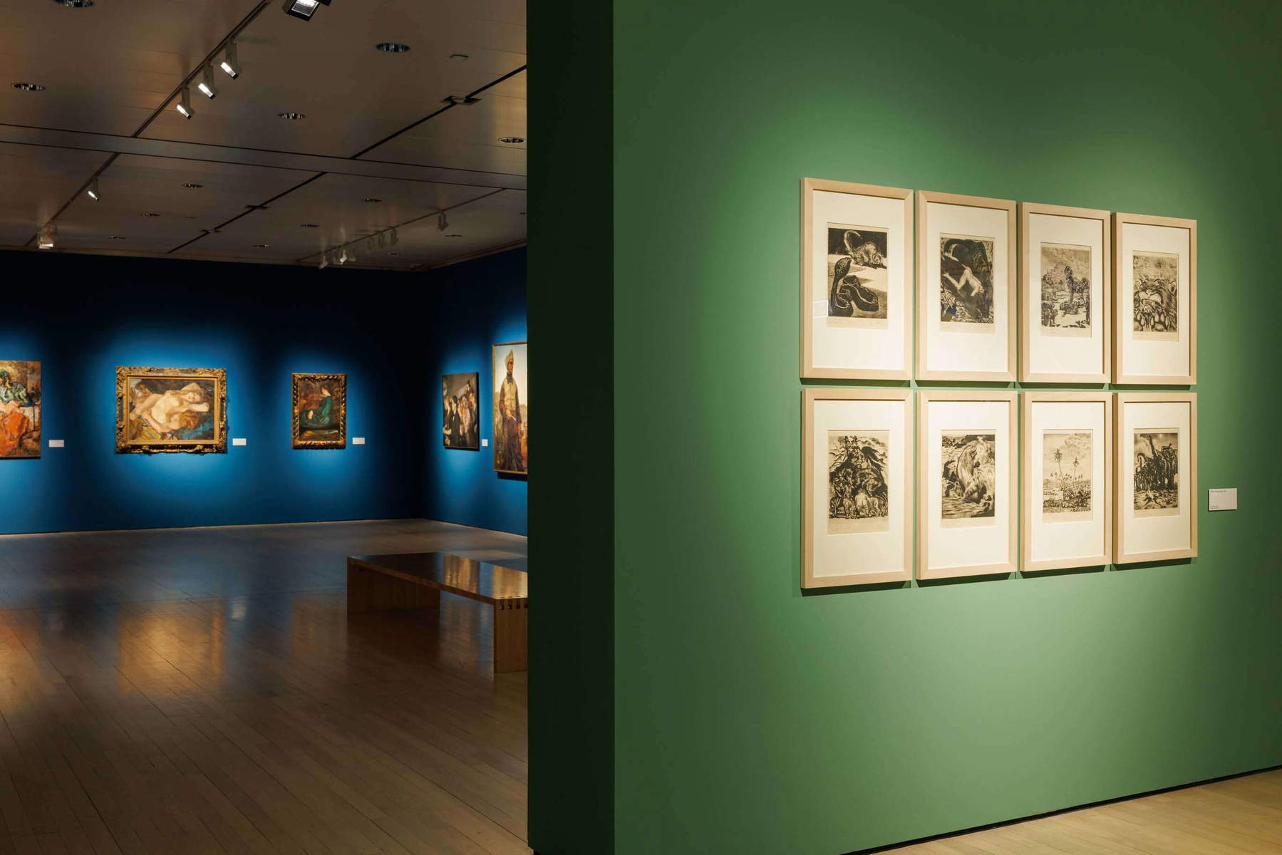 Plans de l'exposition Anselmo Bucci. Le temps du 20e siècle entre l'Italie et l'Europe
