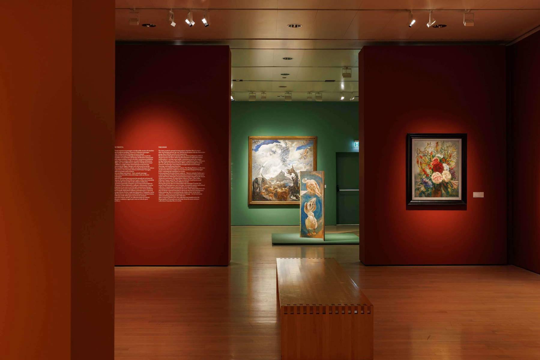 Plans de l'exposition Anselmo Bucci. Le temps du 20e siècle entre l'Italie et l'Europe