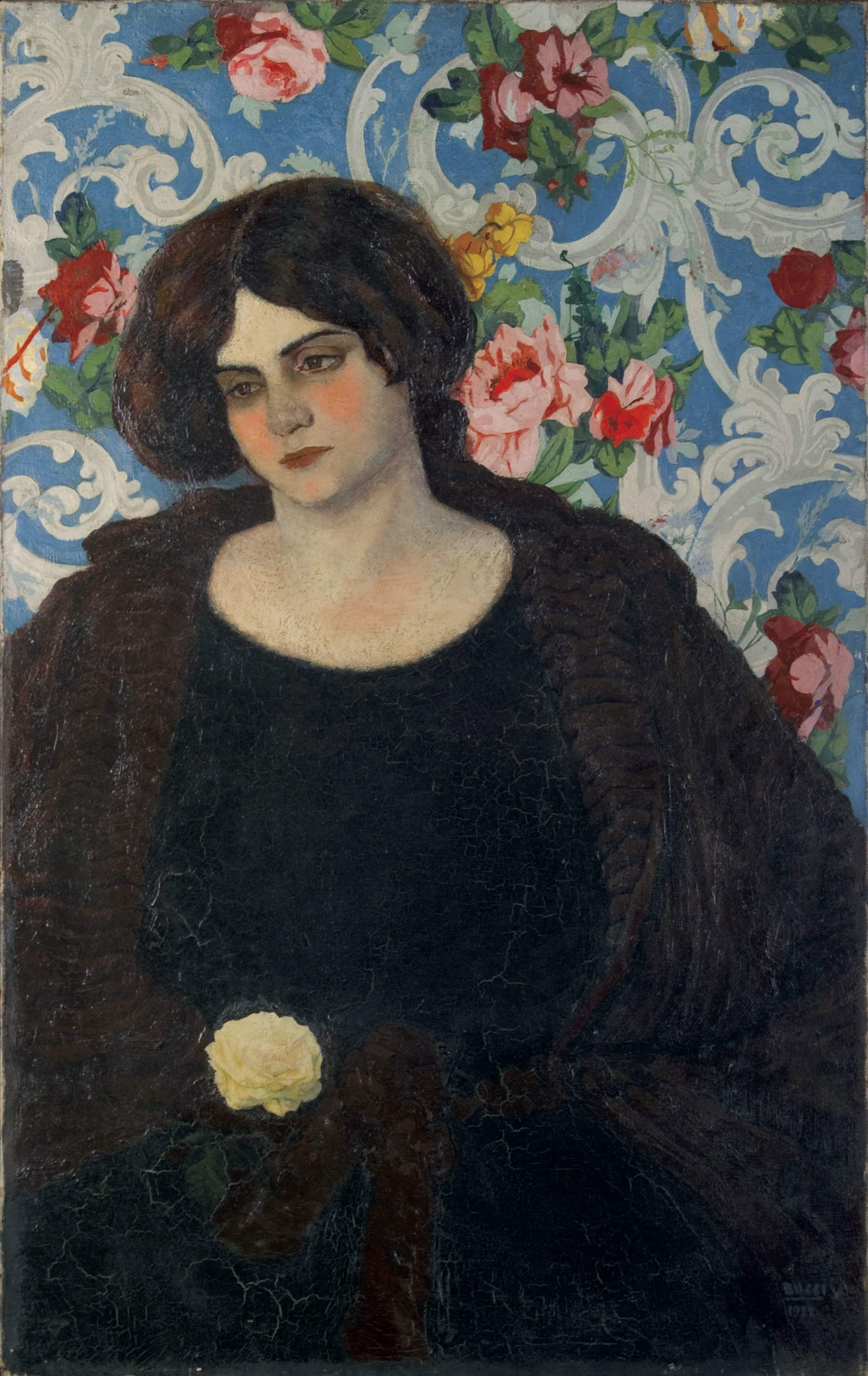 Anselmo Bucci, La Bigia giovane (1922 ; huile sur toile, 91 &times; 57 cm ; collection AM). Par concession de Montrasio Arte Monza, Milan, Piacenza