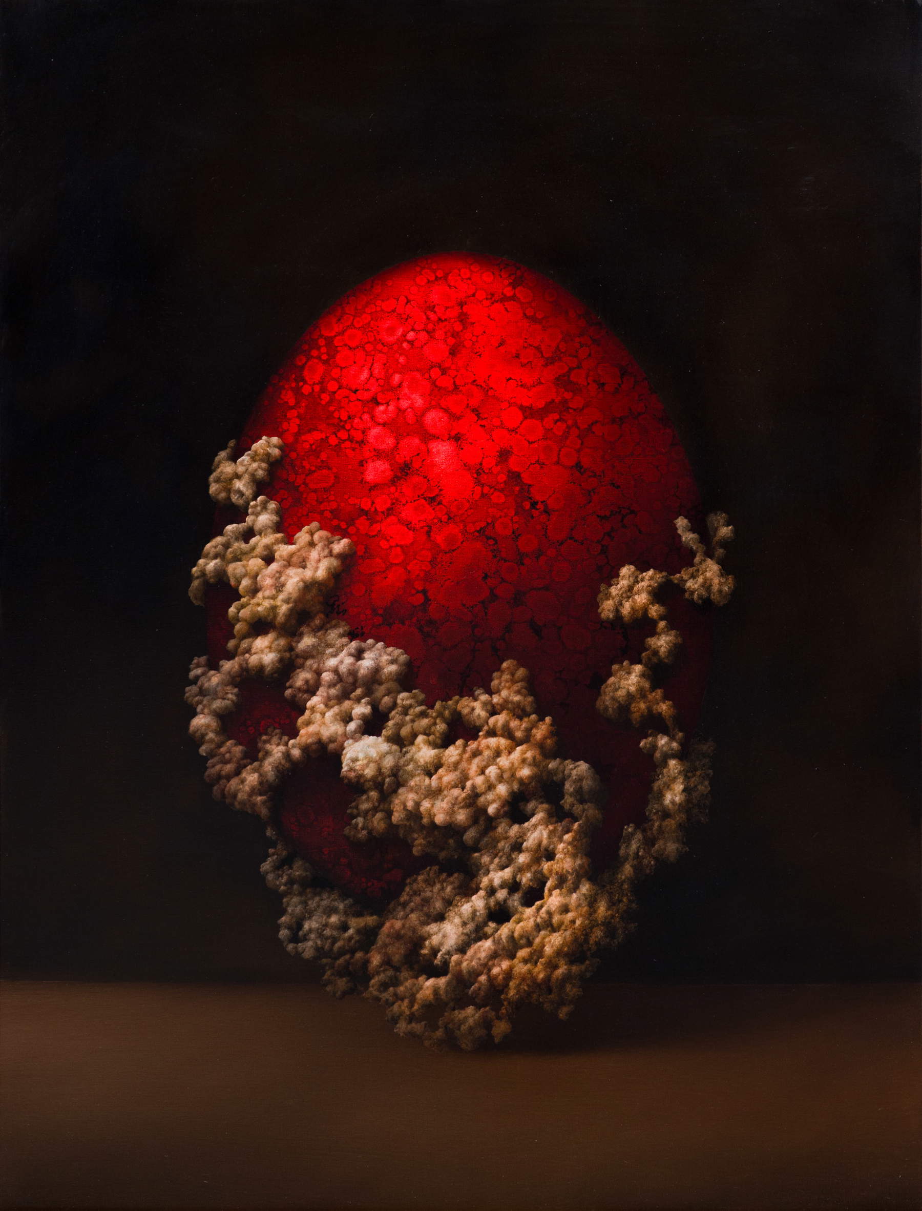 Enrico Minguzzi, Fundamente (2023; Öl auf Leinwand, 100 x 80 cm)