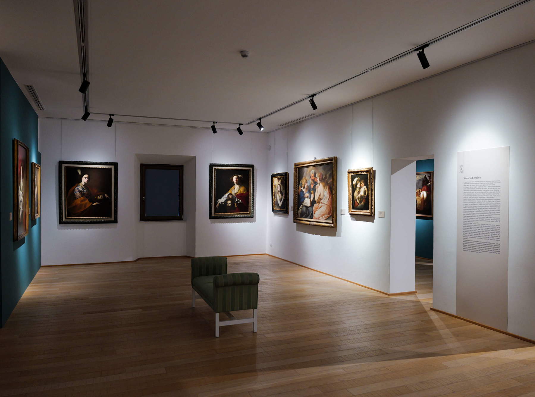 Exhibition displays for “Painting in Naples after Caravaggio: The 17th Century in the De Vito Foundation Collection.” Photo: Barbara Cardini