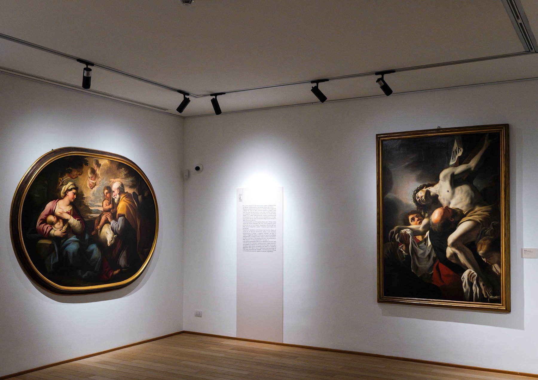 Exhibition displays for “Painting in Naples after Caravaggio: The 17th Century in the De Vito Foundation Collection.” Photo: Barbara Cardini