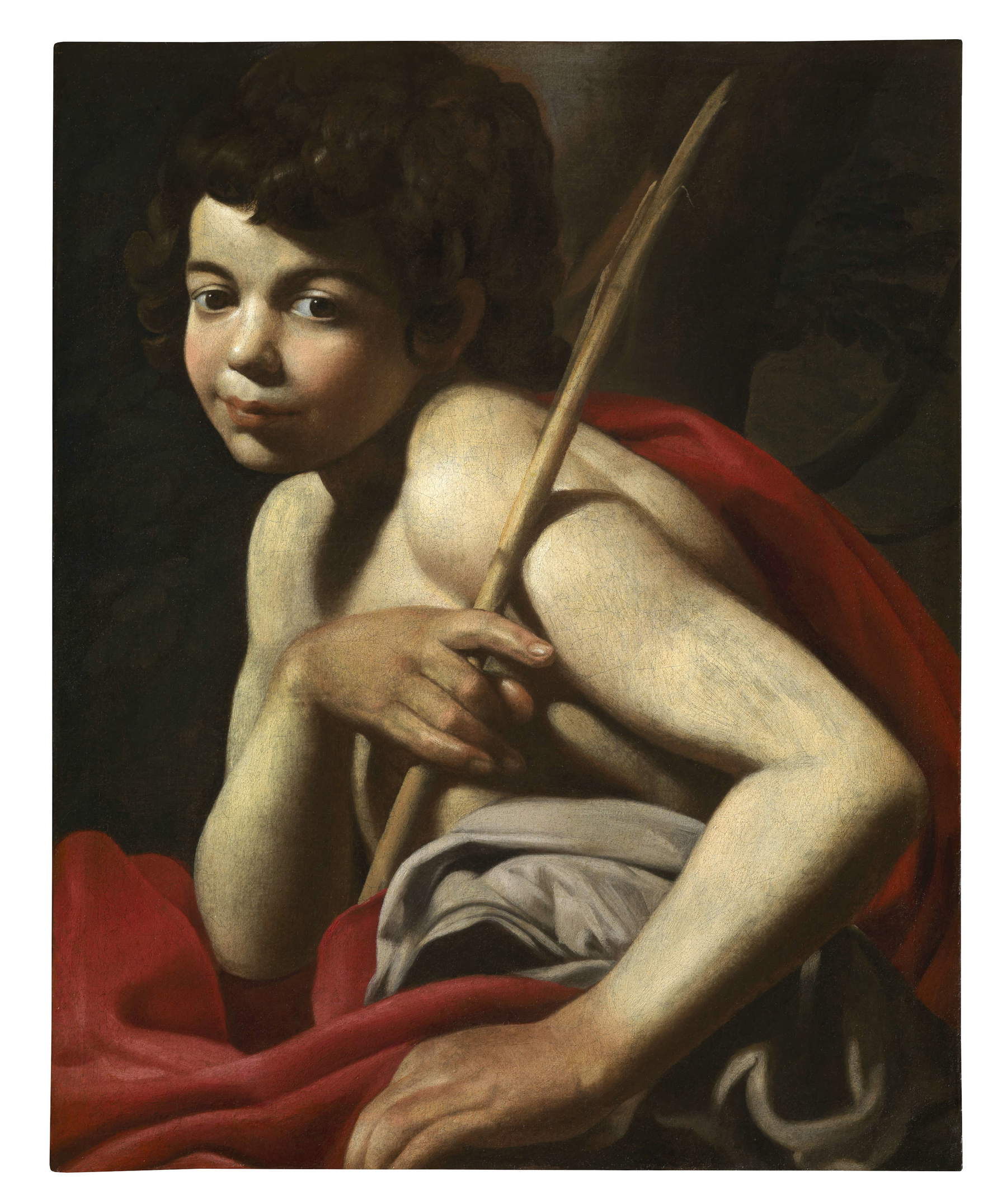 Battistello Caracciolo, St. John the Baptist as a Child (c. 1622; oil on canvas, 62.5 x 50 cm; Vaglia, De Vito Foundation, inv. 6)