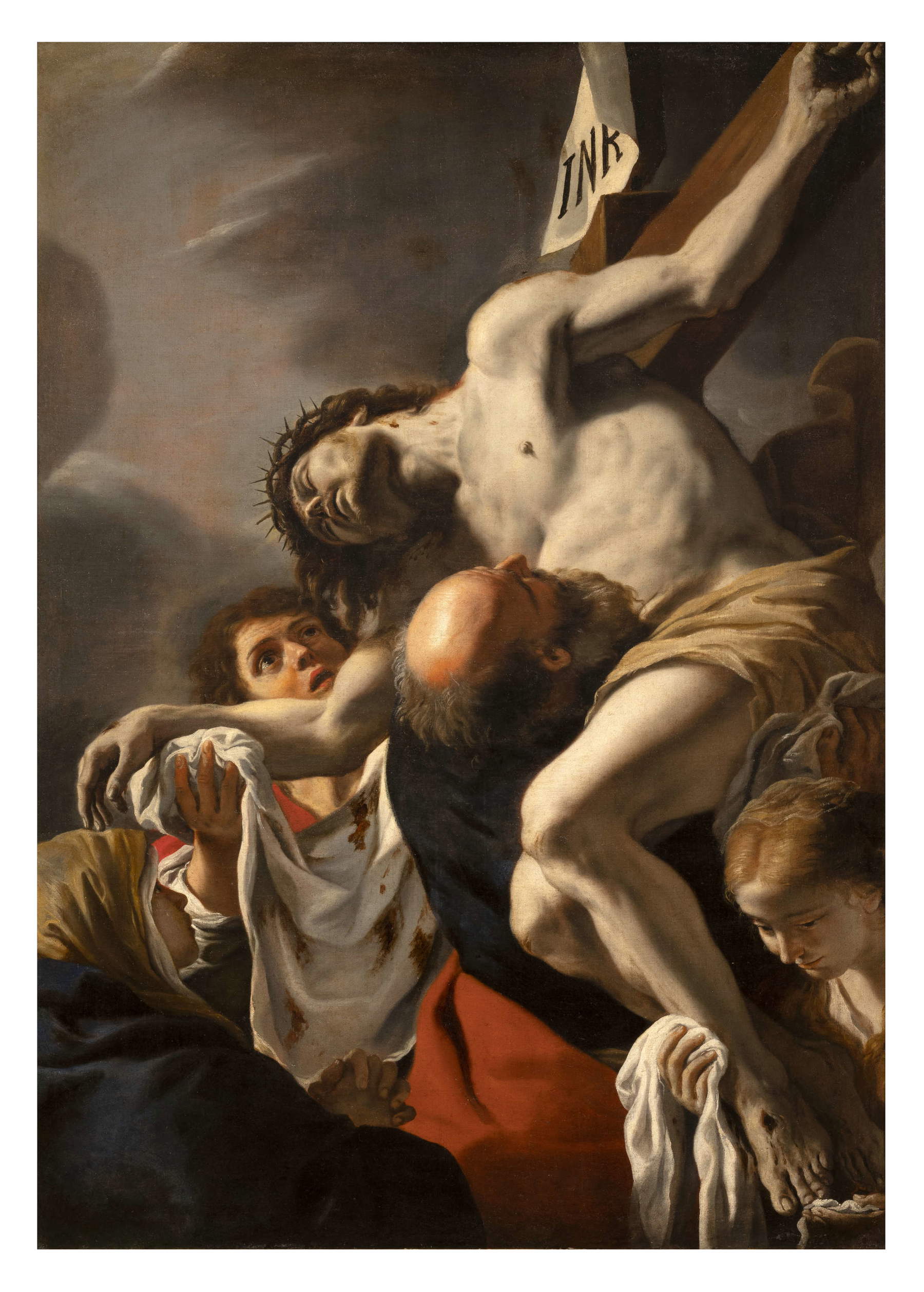 Mattia Preti, The Descent from the Cross (c. 1675; oil on canvas, 179 x 128 cm; Vaglia, De Vito Foundation, inv. 1)