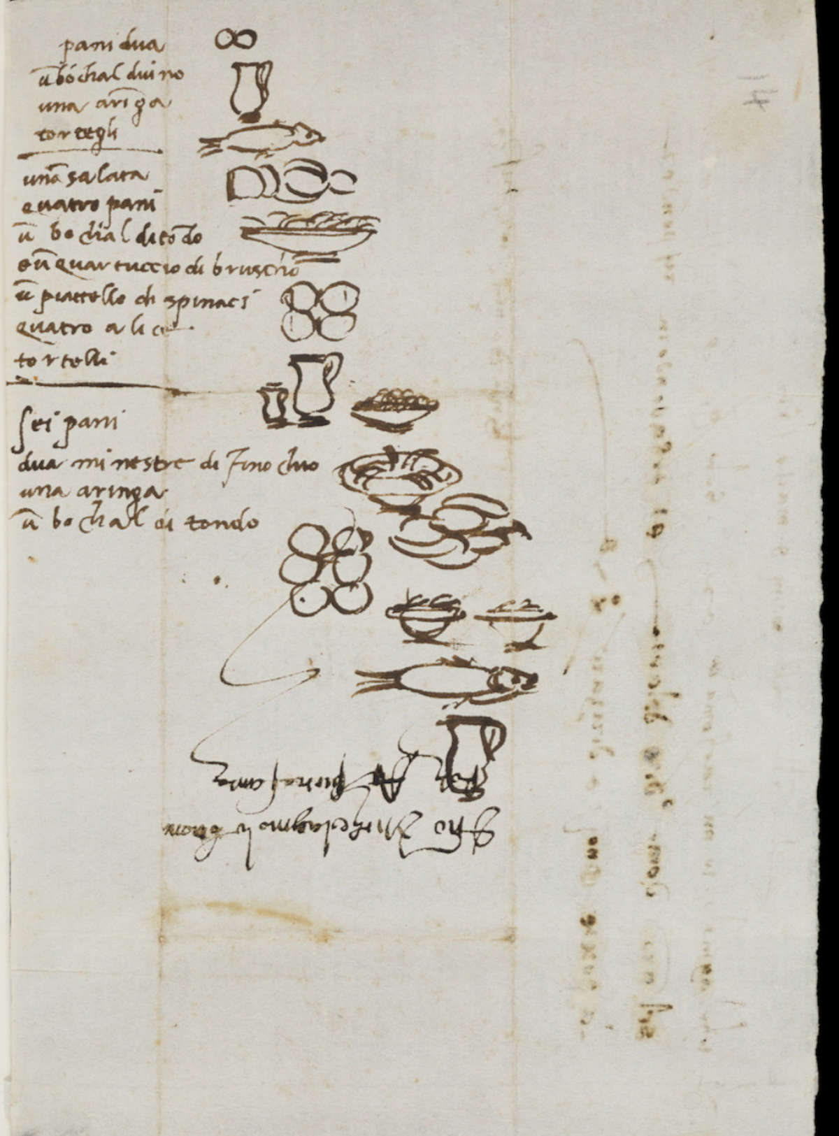 Michelangelo Buonarroti, Shopping List (1518; pen on paper; Florence, Buonarroti Archive, inv. AB, X, 578v)