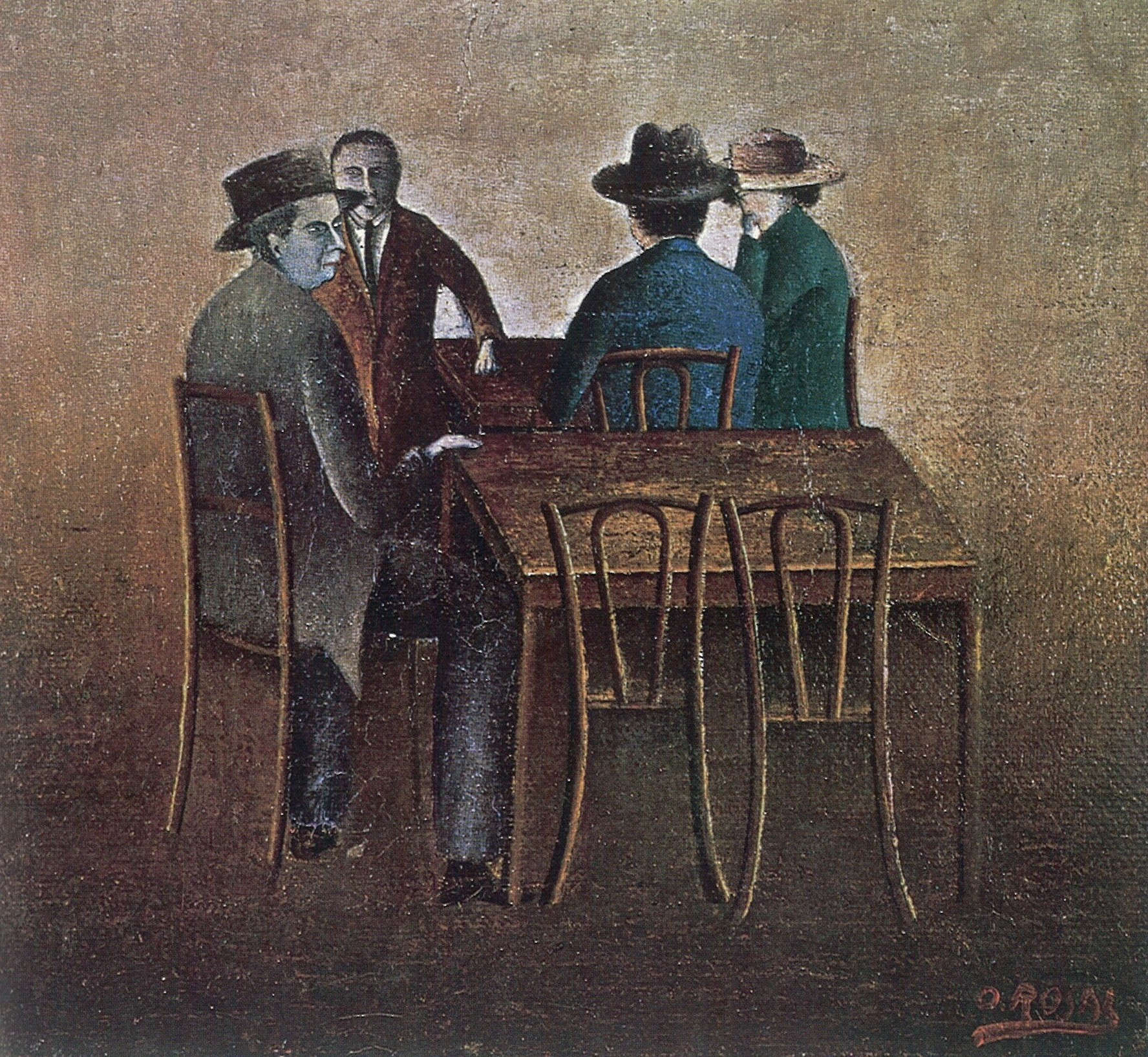 Ottone Rosai, L&rsquo;attesa (1920; olio su tela, 29 x 32 cm; Firenze; Collezione privata)