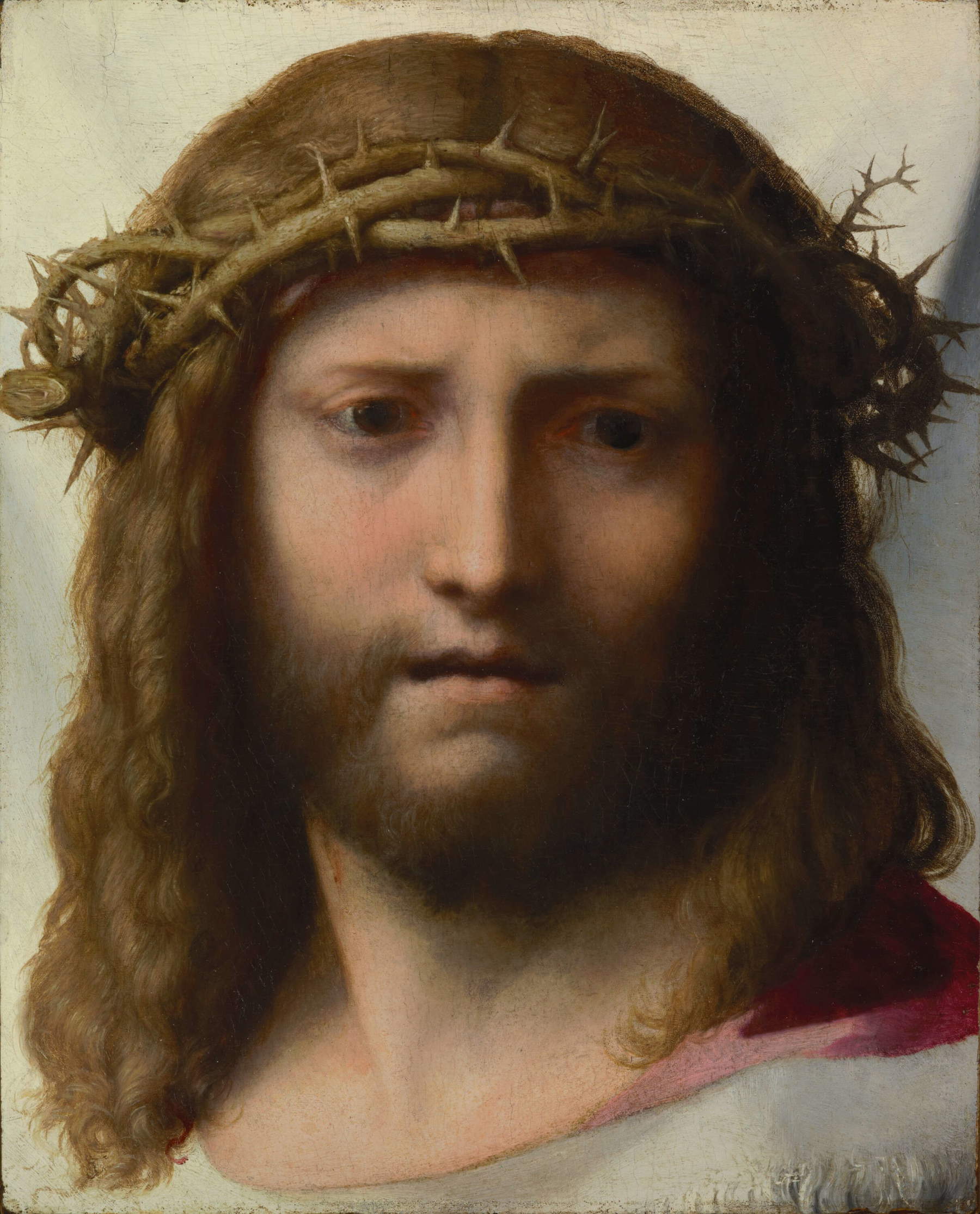 Correggio, Testa di Cristo (1525-1530 circa; olio su tavola, 28,6 x 23,5 cm; Los Angeles, Getty Museum)