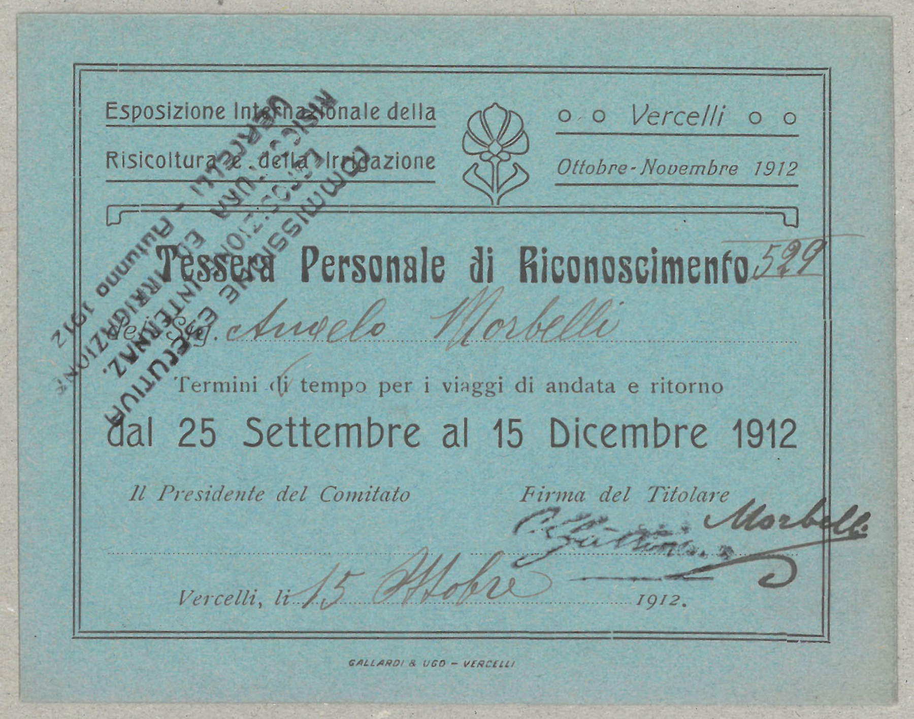Riconoscimento del 1912 (1912; Fondo Angelo Morbelli)