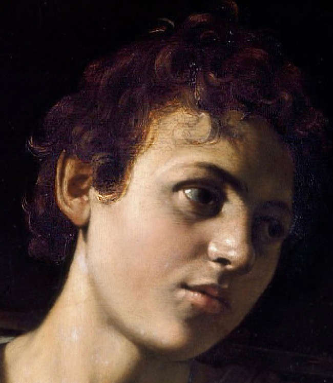 Wien, Kunsthistorisches Museum, Detailansicht des David-Kopfes, 1607