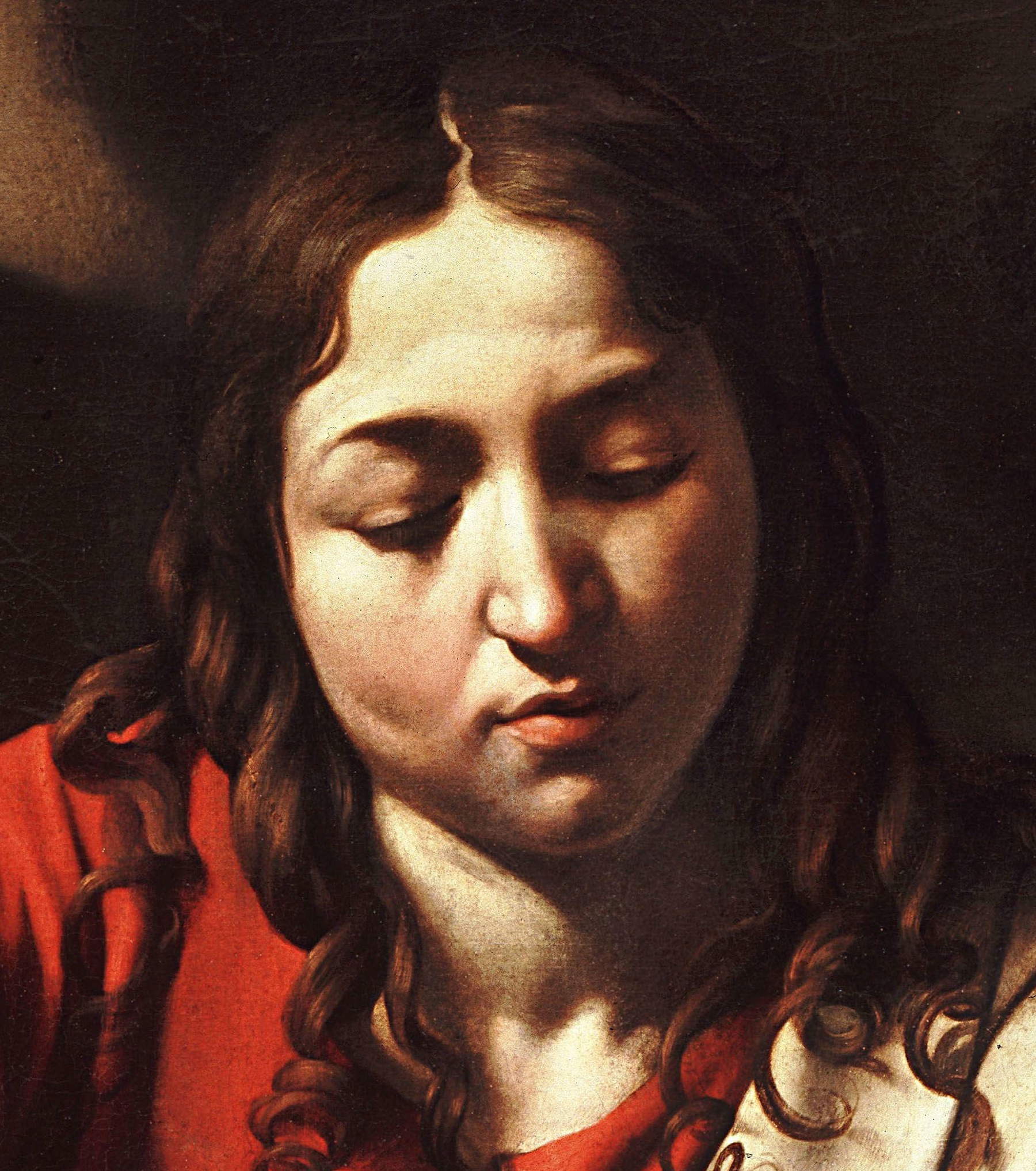 London, National Gallery, Detailansicht des Kopfes von Jesus, 1602