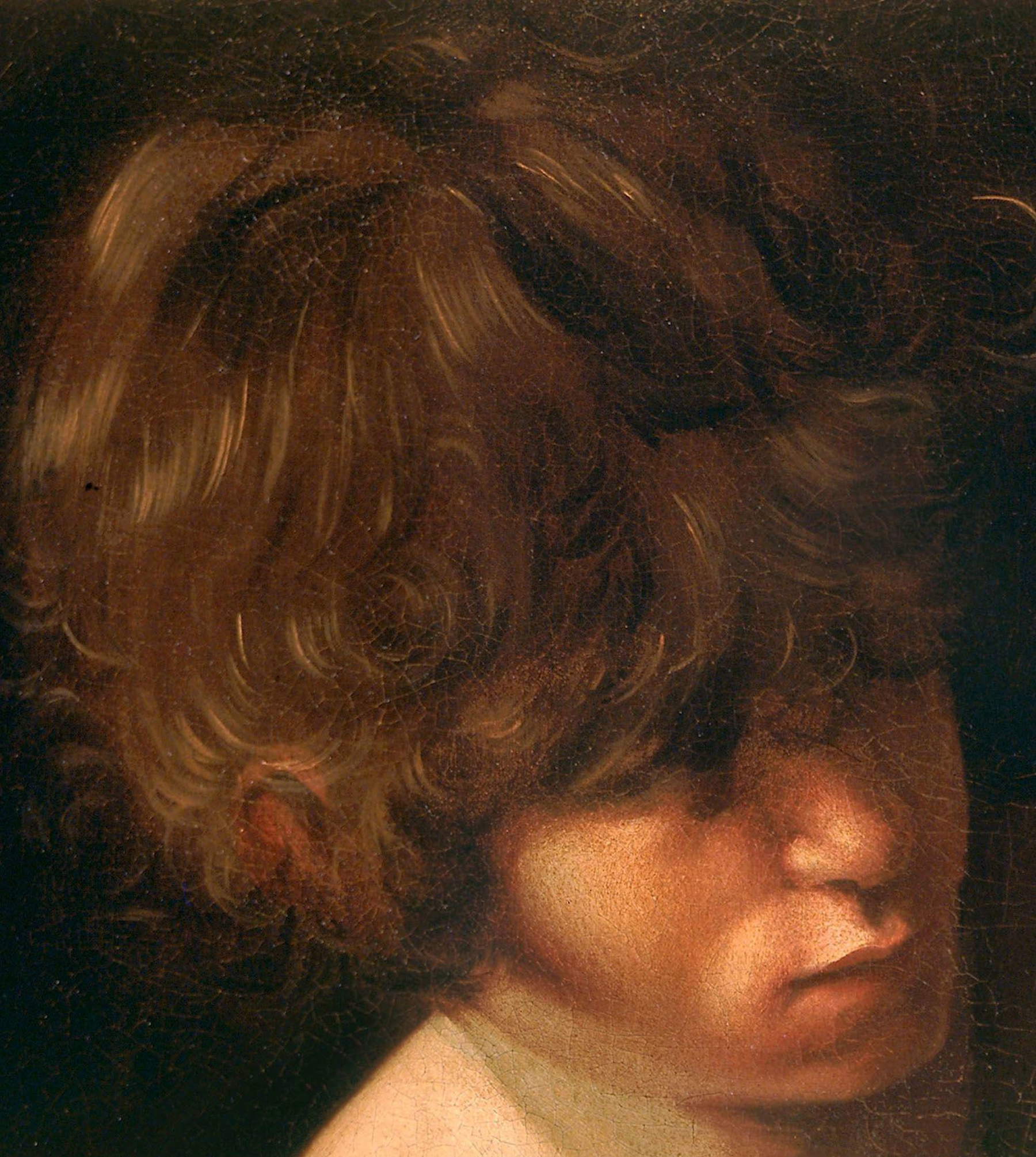 Rom, Nationalgalerie für Antike Kunst, Detailansicht des Kopfes des Heiligen Johannes des Täufers