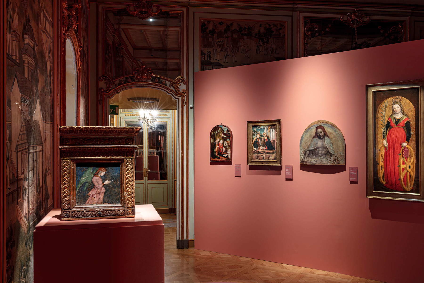 Mise en scène de l'exposition « Giovanni Antonio Bazzi, dit le Sodoma. À la conquête de la Renaissance »