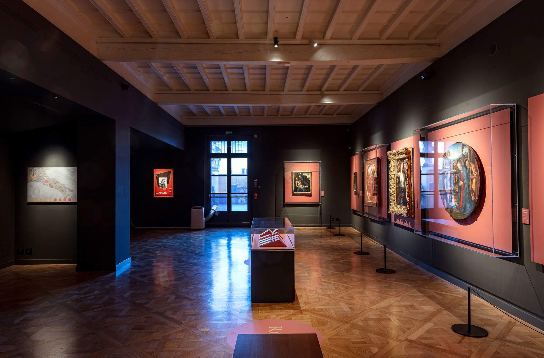 Mise en scène de l'exposition « Giovanni Antonio Bazzi, dit le Sodoma. À la conquête de la Renaissance »
