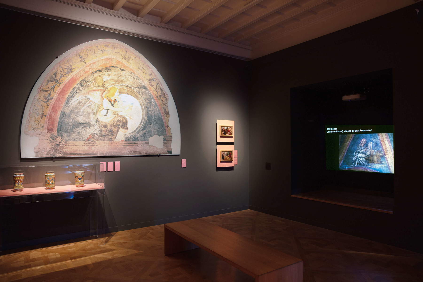 Mise en scène de l'exposition « Giovanni Antonio Bazzi, dit le Sodoma. À la conquête de la Renaissance »