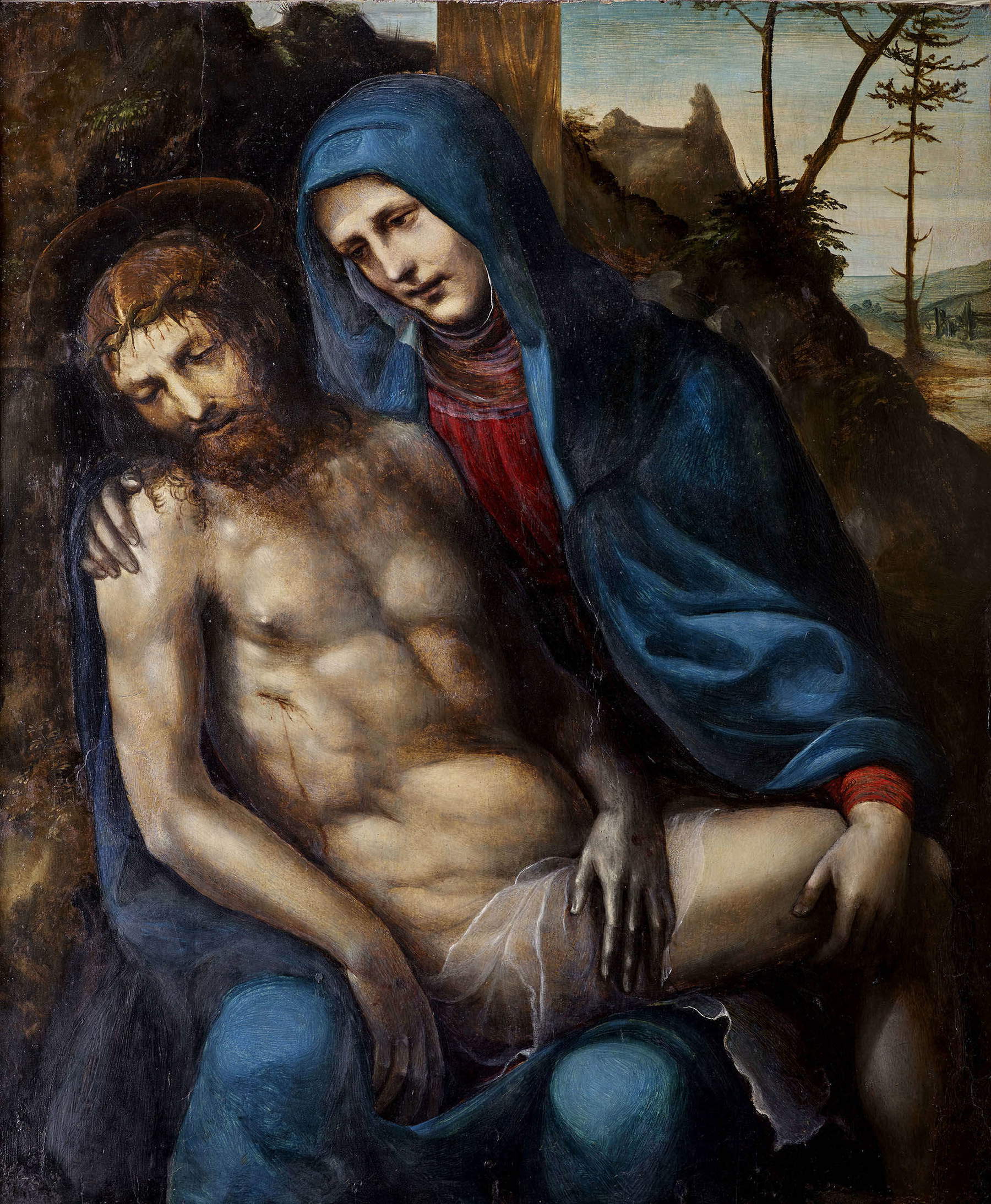 Giovanni Antonio Bazzi, dit « le Sodoma », Piet&agrave; (vers 1535-1540 ; huile sur bois, 69 &times; 58 cm ; Rome, Galerie Borghèse, n° d'inv. 462)