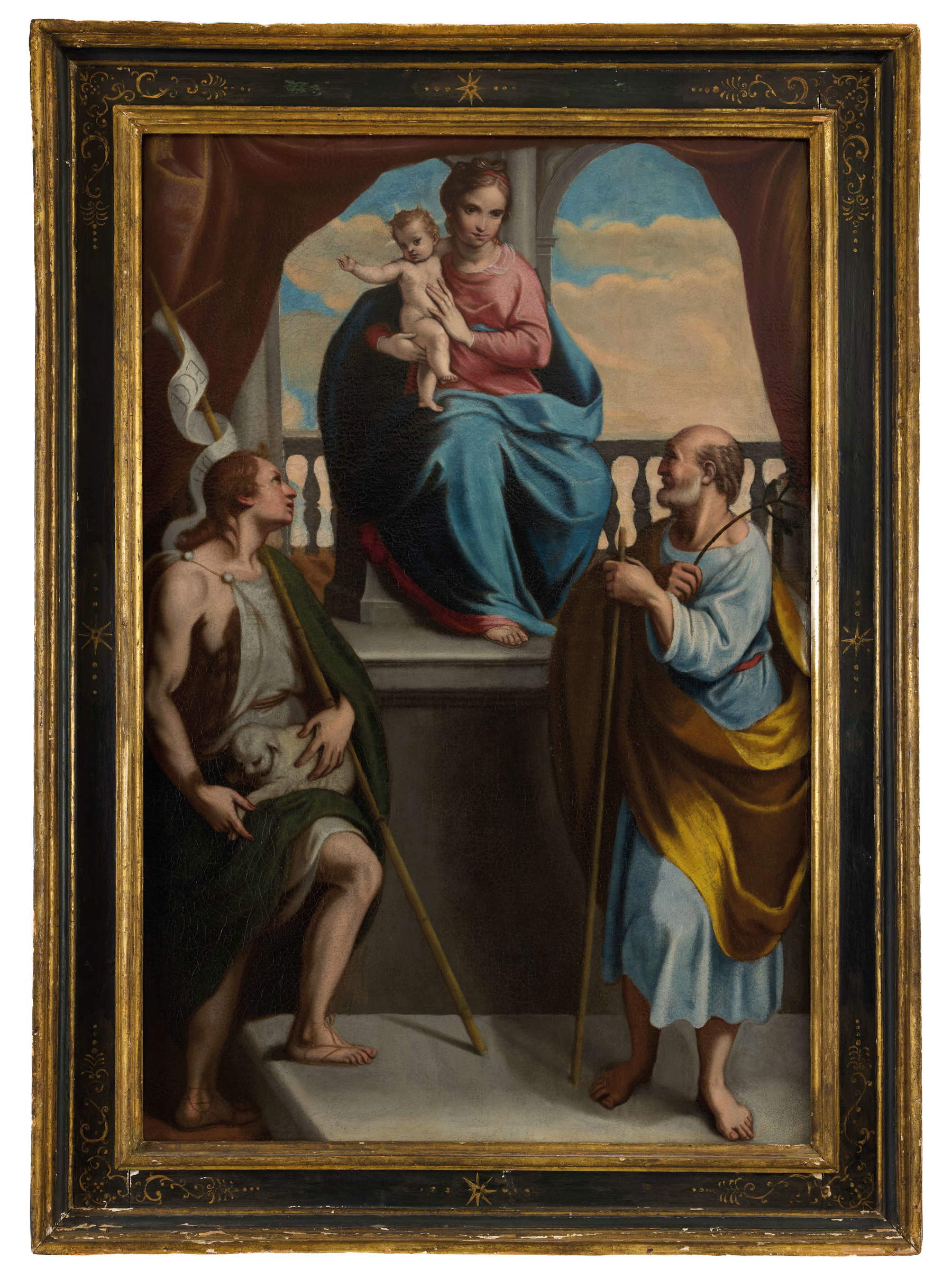 Claudio Ridolfi, *Madonna and Child with Saints John the Baptist and Joseph* (third decade of the 17th century; oil on canvas, 128 x 85 cm; Tivoli, private collection)