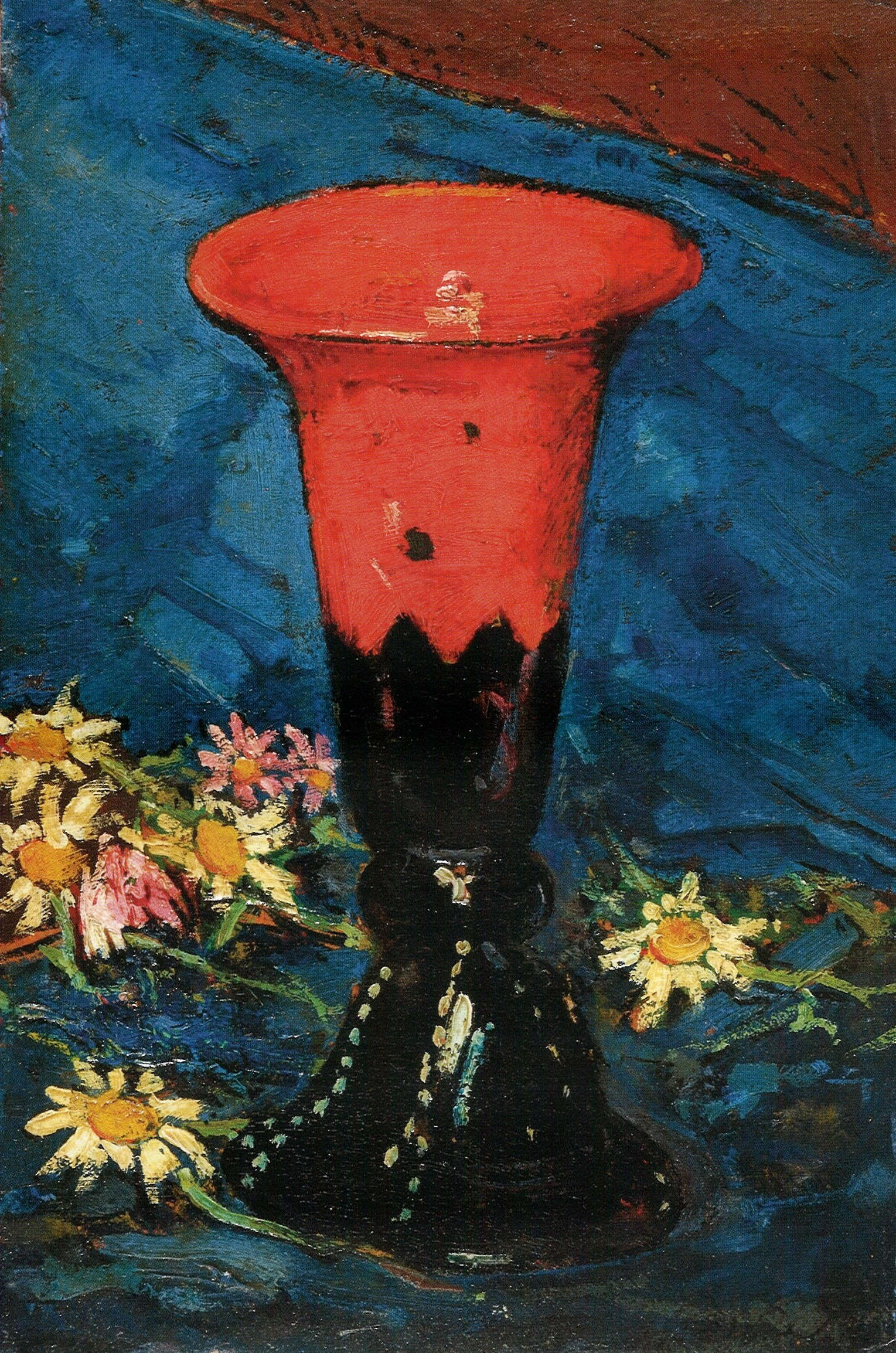 Giovanni Bartolena, Composition avec vase (vers 1928 ; huile sur carton, 33,5 &times; 22 cm ; collection privée)