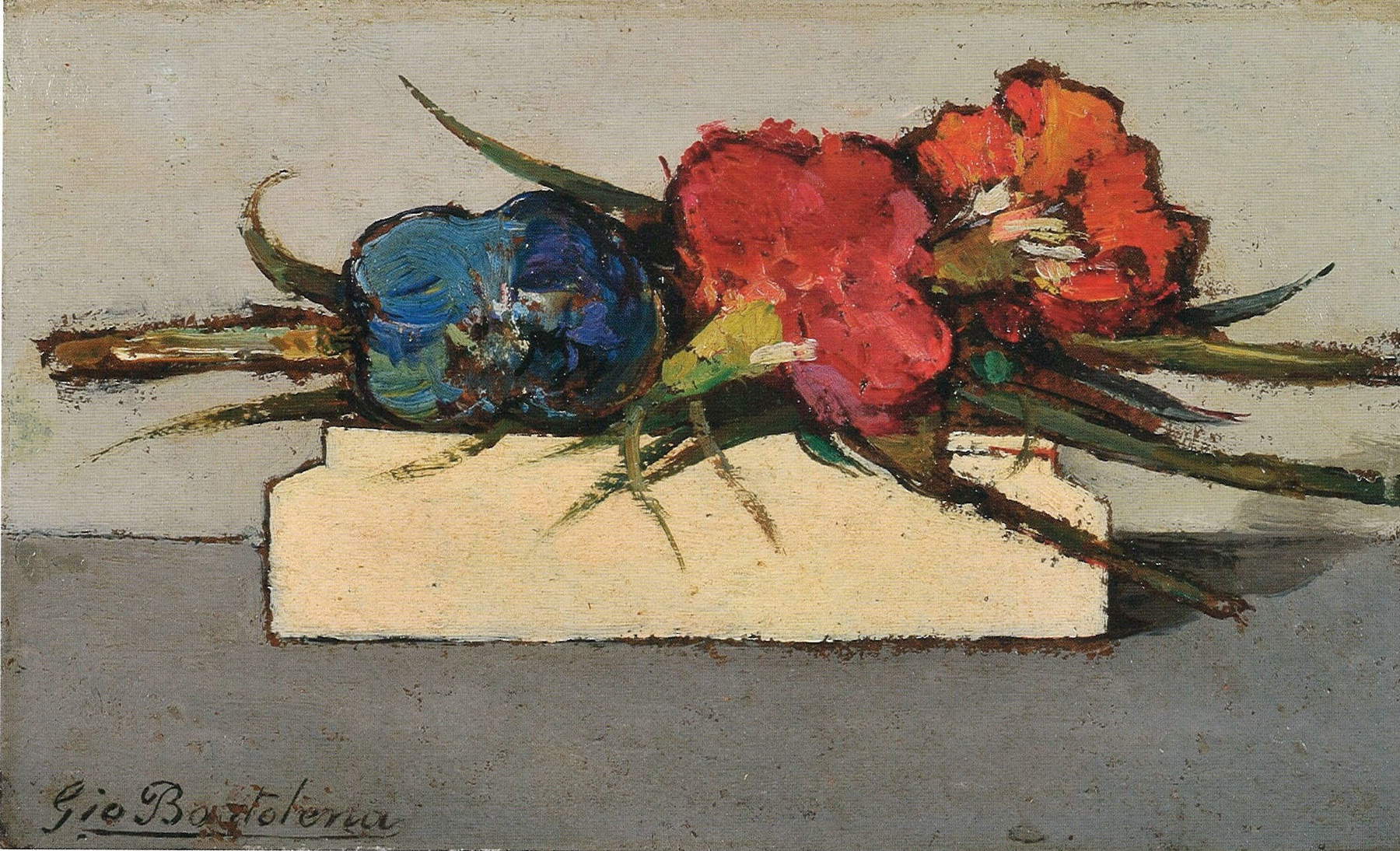 Giovanni Bartolena, Composition (vers 1927 ; huile sur carton, 19 &times; 30 cm ; collection privée)