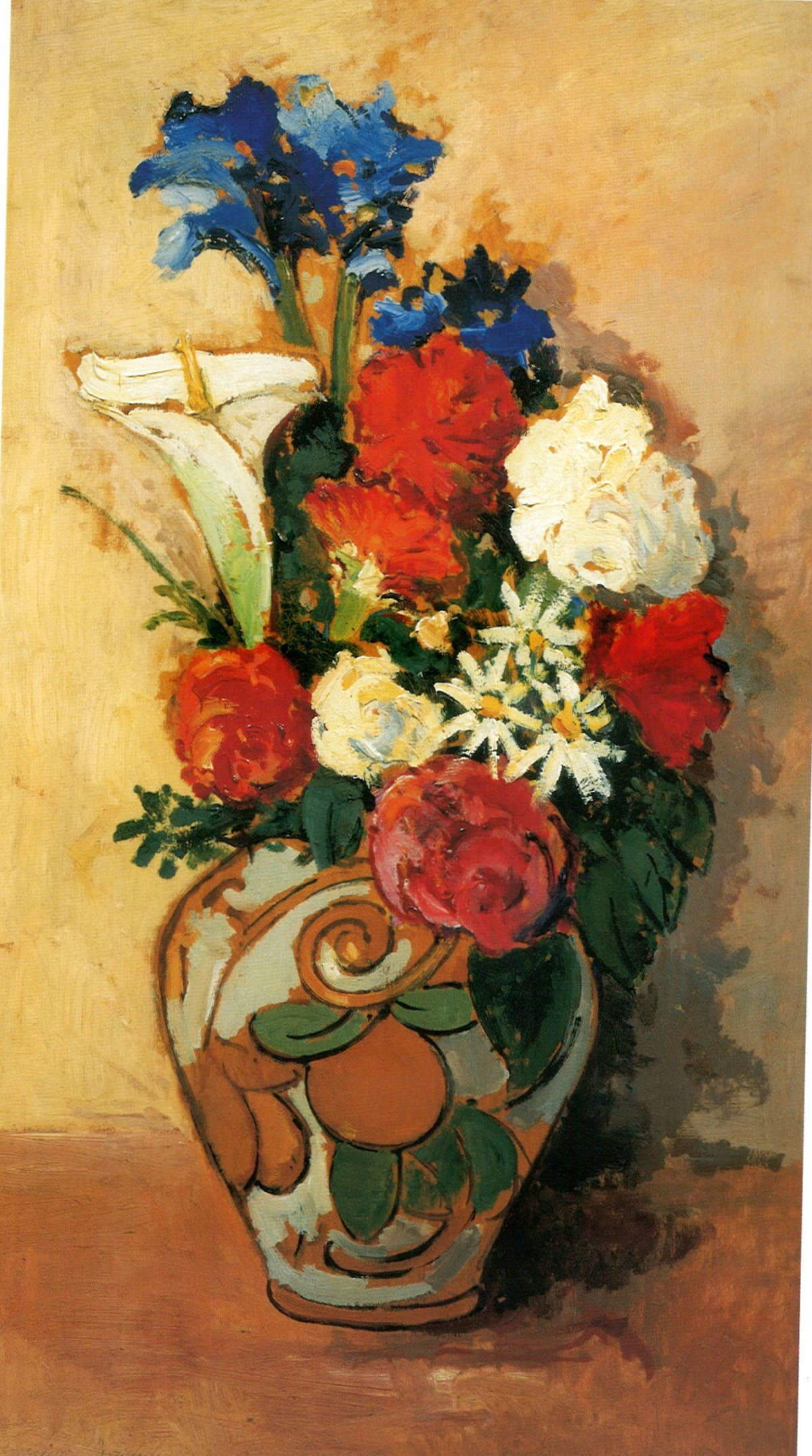Giovanni Bartolena, Fleurs en vase (1930-1932 ; huile sur bois, 73 &times; 41 cm ; collection privée)