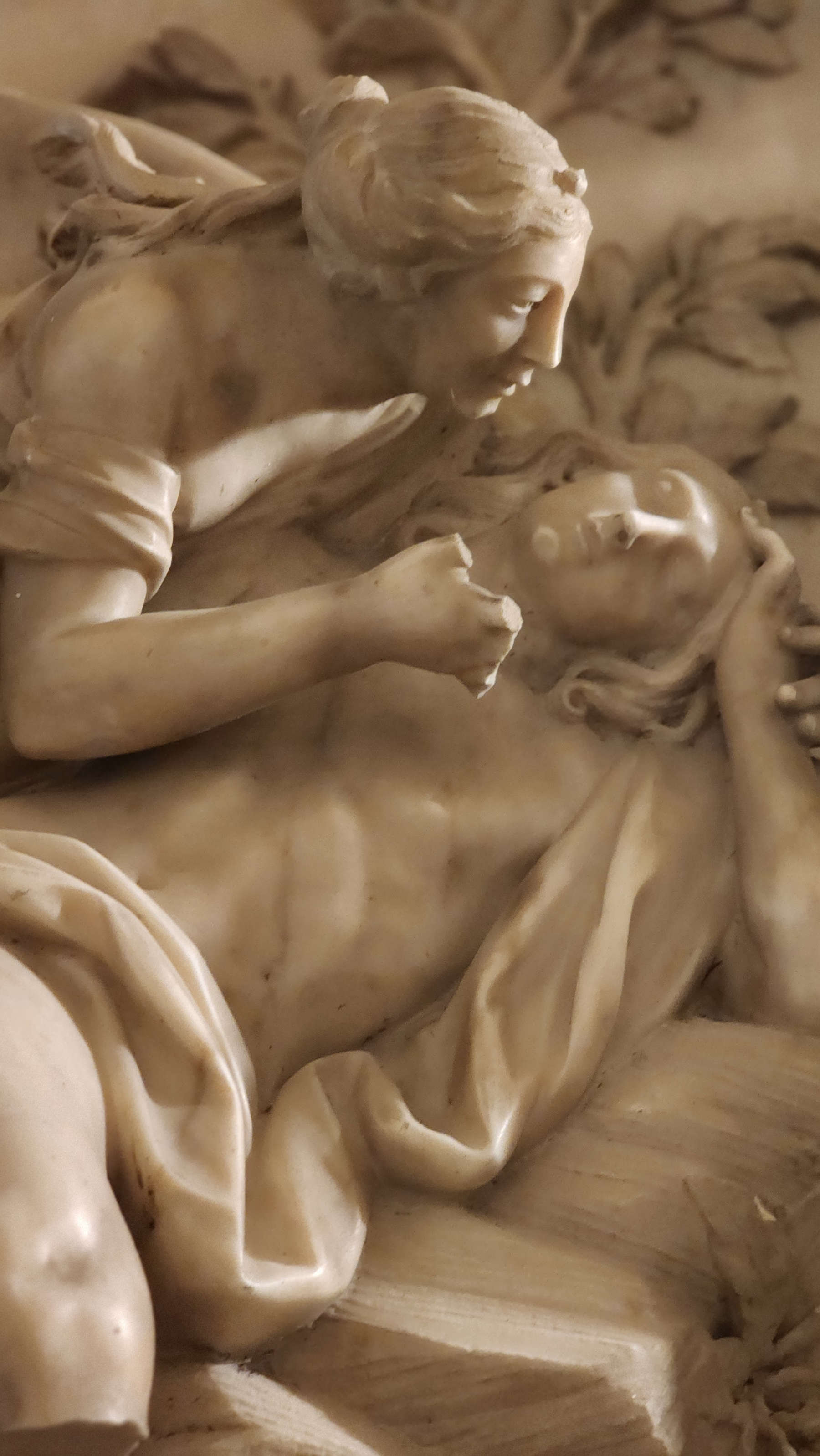 Giovanni Antonio Cybei e bottega, Diana ed Endimione, dettaglio