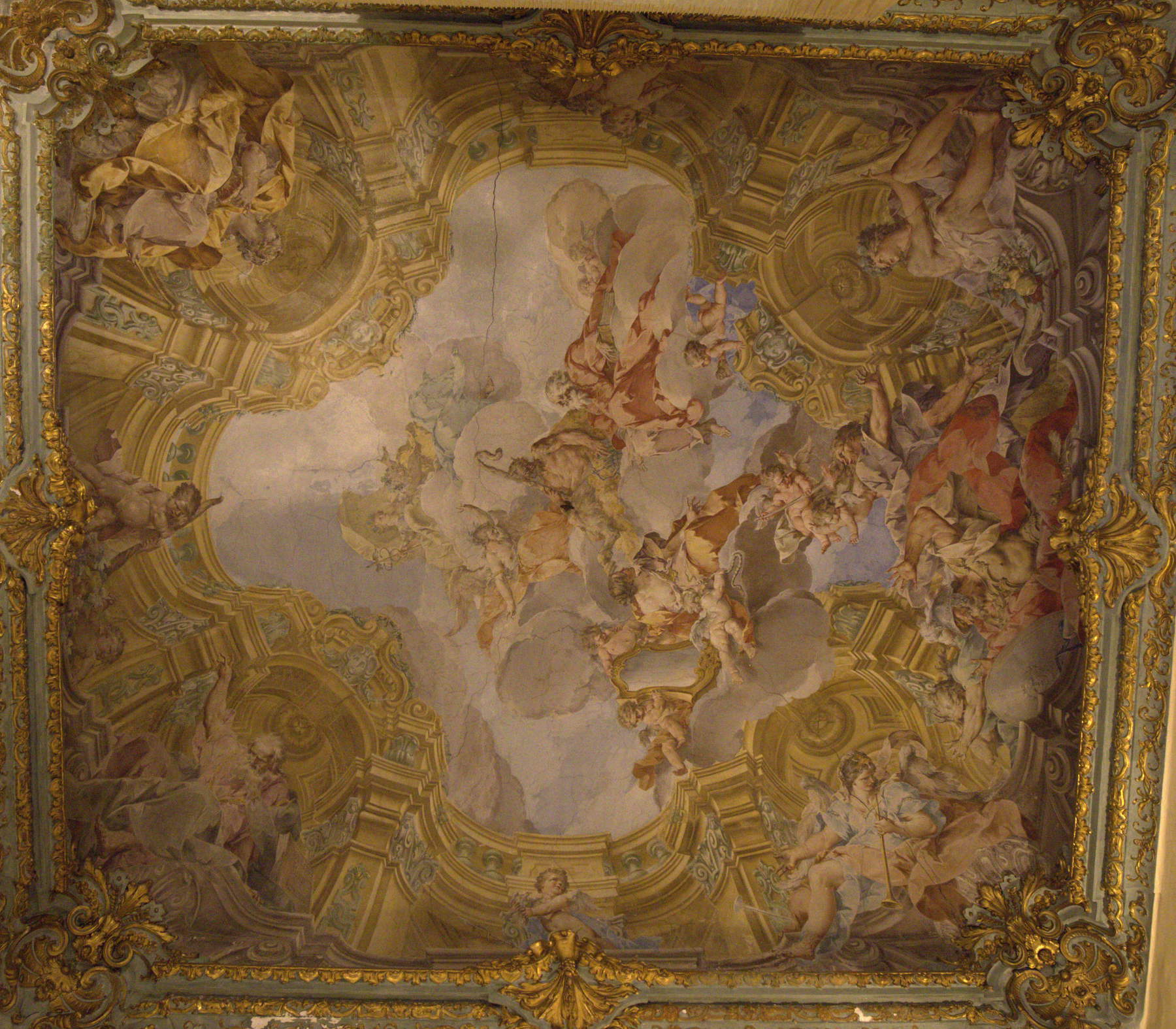 Sebastiano Galeotti, Trionfo della Felicit&agrave; Pubblica (1730; affresco, Genova, Palazzo Sinibaldo Fieschi)