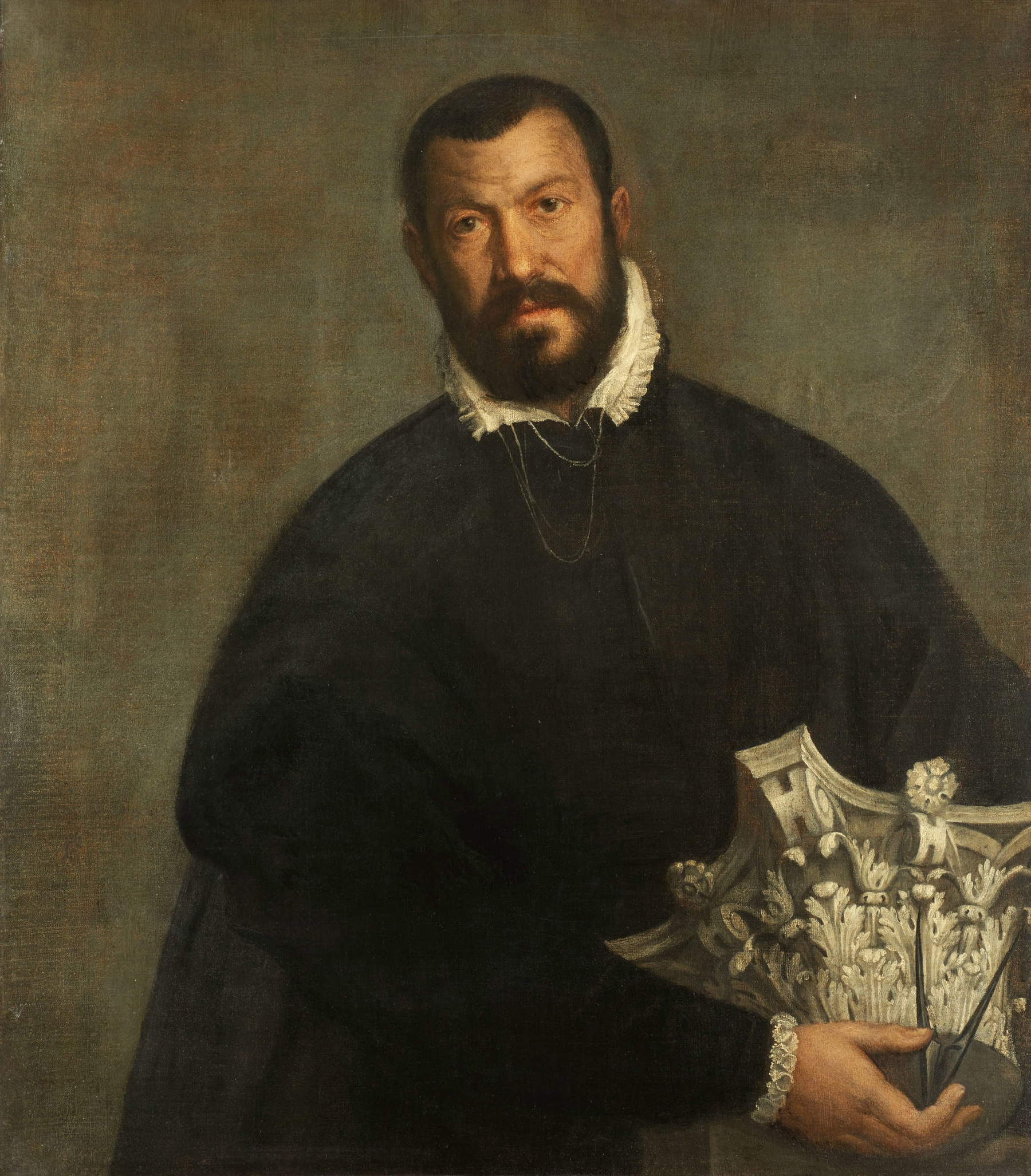 Paolo Veronese, Ritratto dell&rsquo;architetto Vincenzo Scamozzi (1585 circa; olio su tela, 92 x 80 cm; Denver, Denver Art Museum)