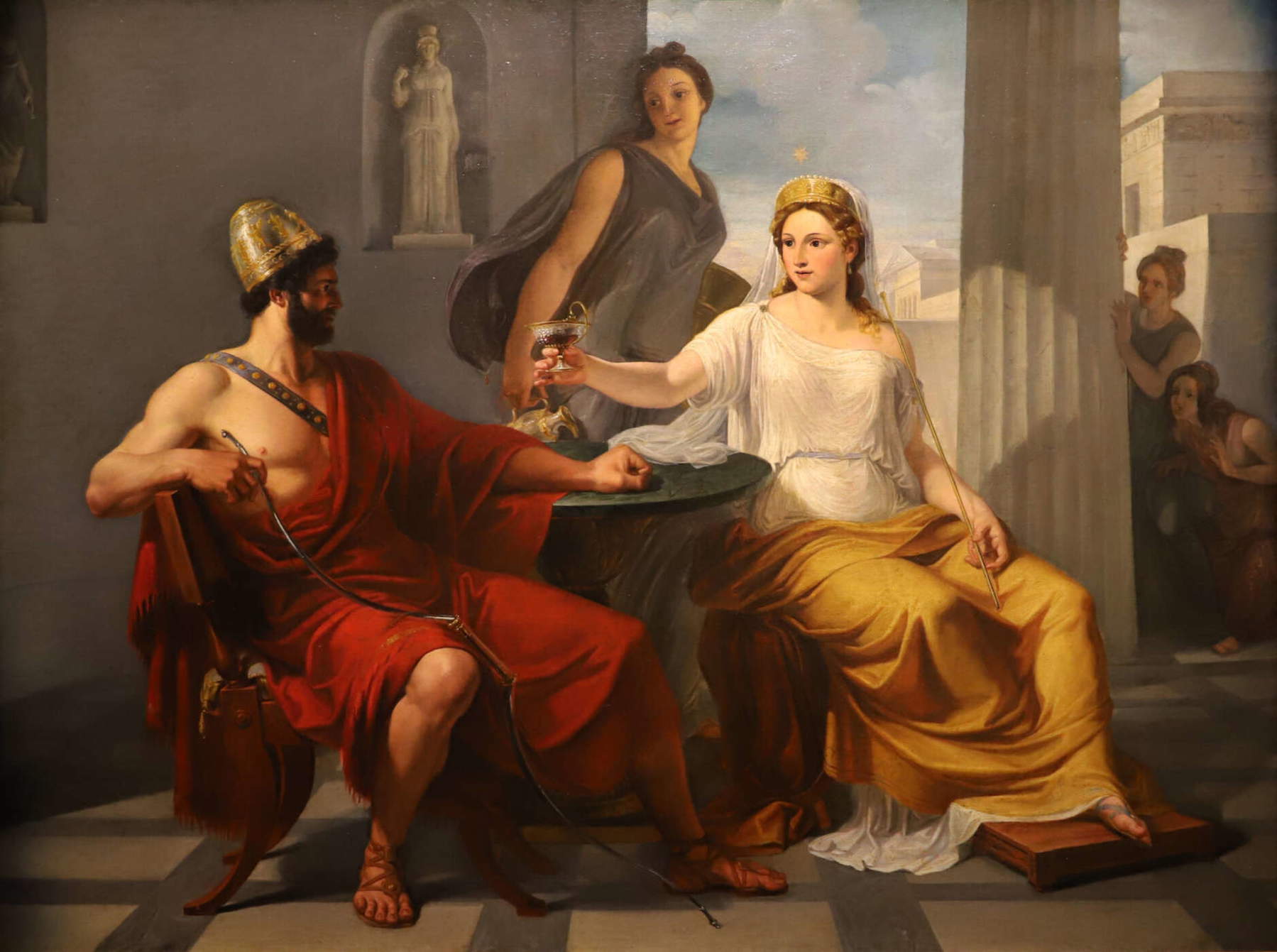 Baldassarre Calamai, «Circe tras haber acogido a Ulises en su casa» (1824; óleo sobre lienzo, 110 x 145 cm; Bolonia, MAMbo)