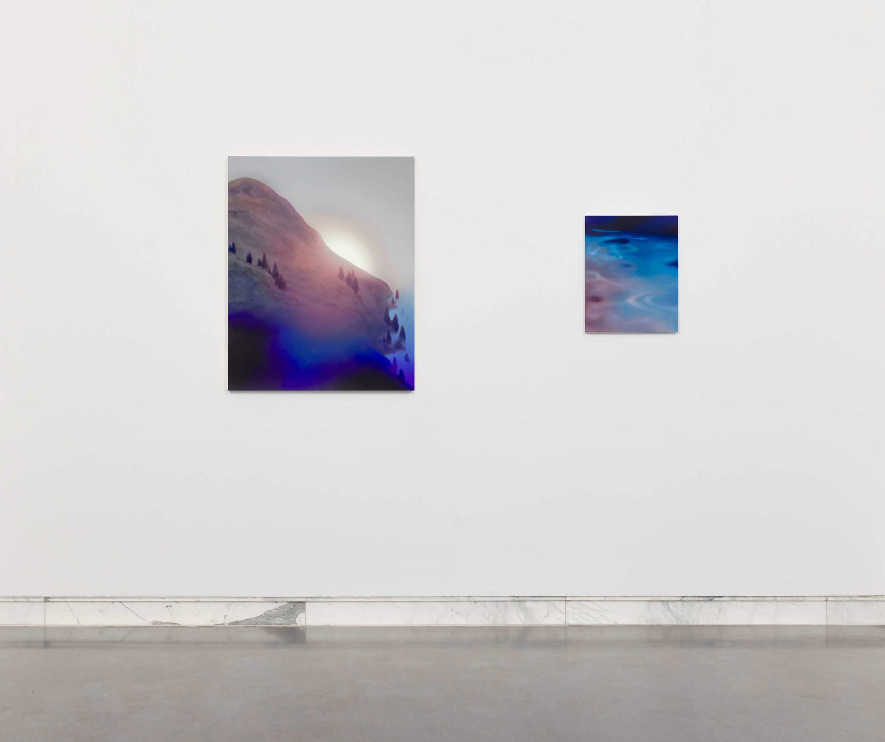 Obra de Lena Keller en la exposición individual «Watching my own rotation» (2023), Berlín, Kornfeld Galerie Berlin. Foto: Gerhard Haug