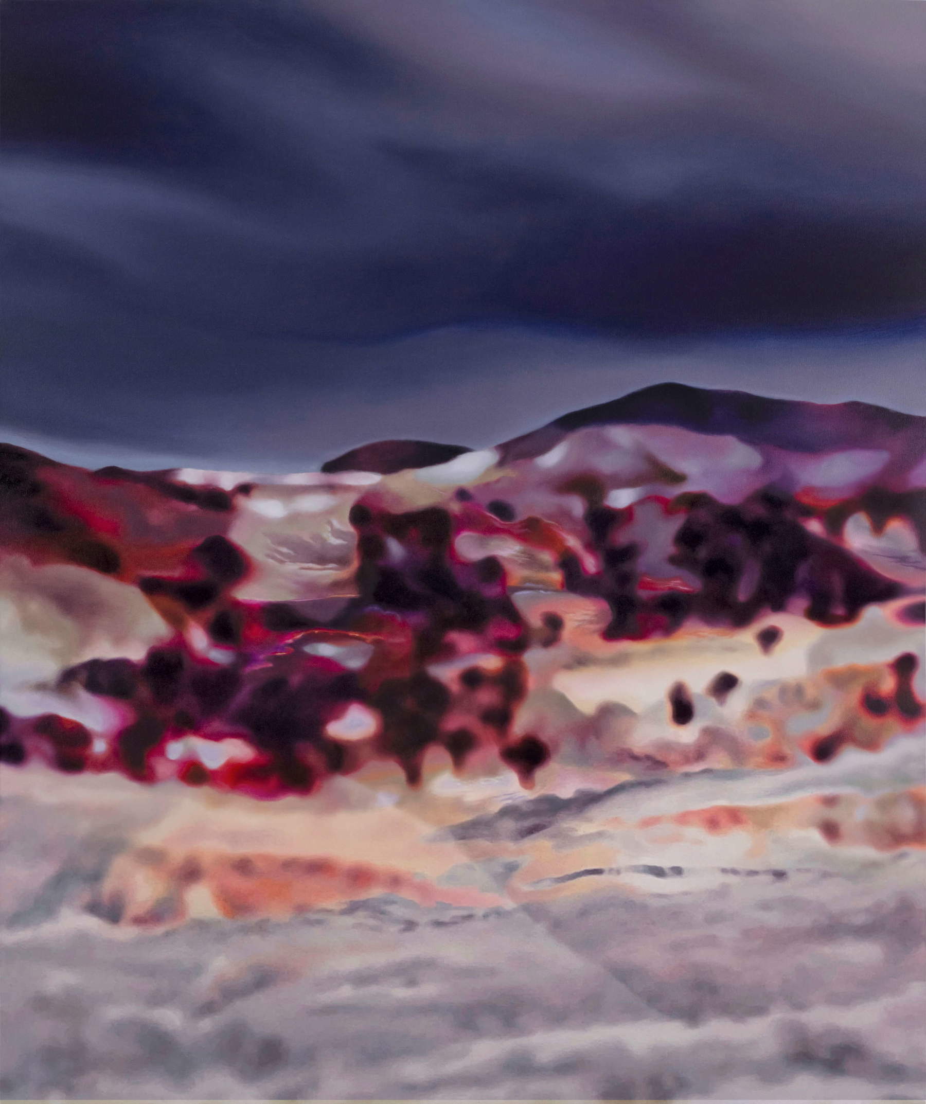 Lena Keller, Laid Land (2023; óleo sobre lienzo, 130 x 110 cm)