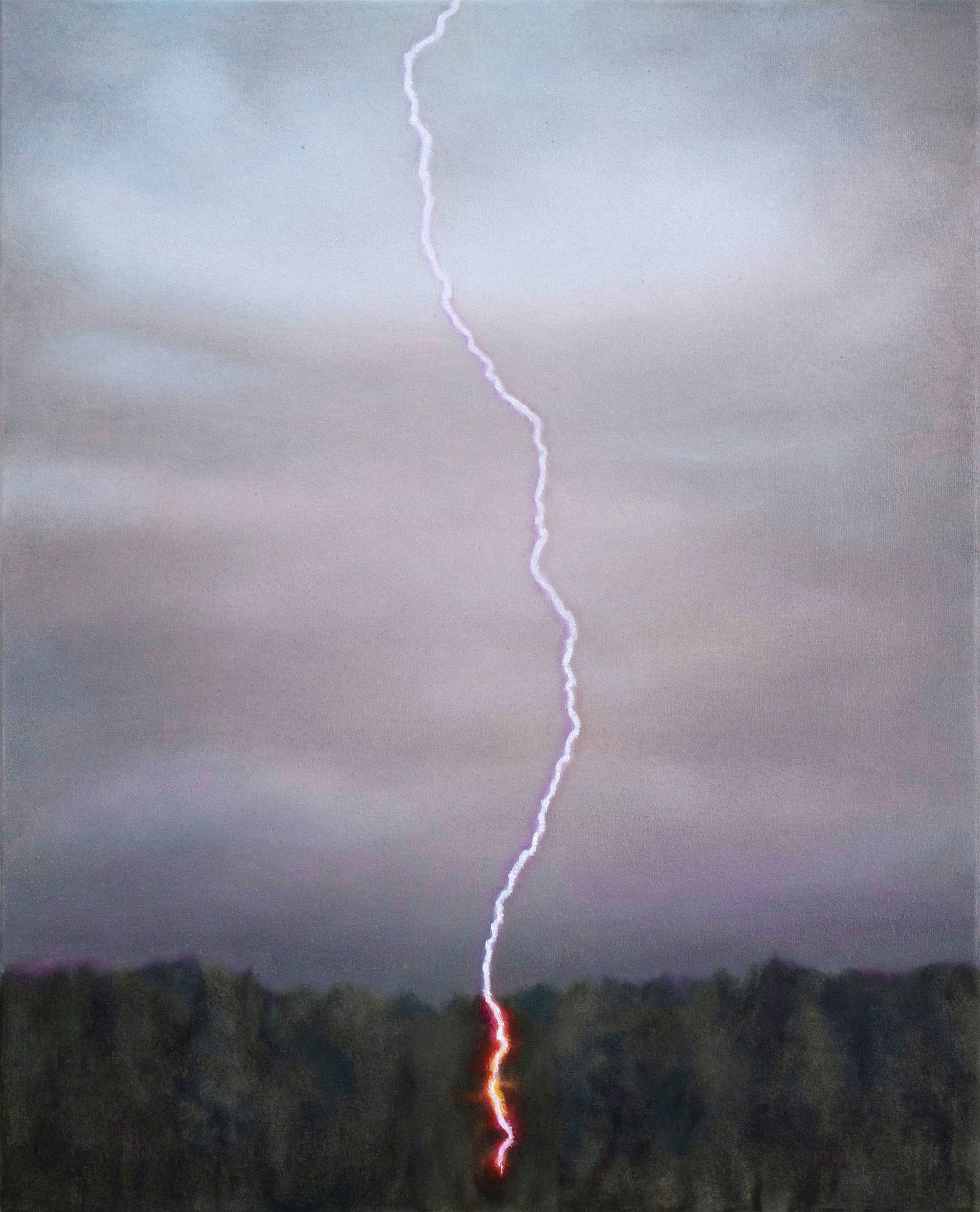 Lena Keller, «Lightening» (2025; óleo sobre lienzo, 50 x 40 cm)