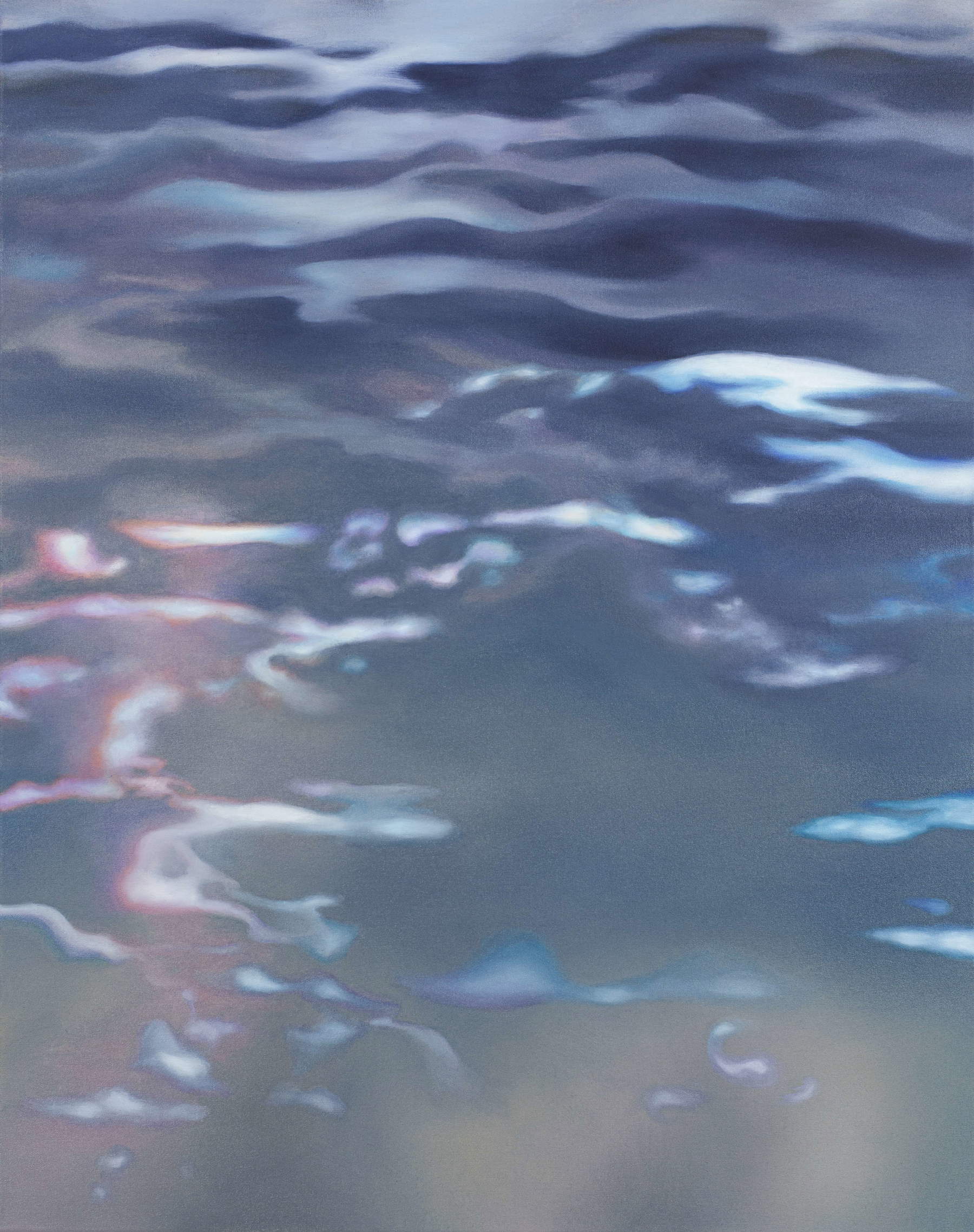 Lena Keller, Sin título (Espuma) (2022; óleo sobre lienzo, 100 x 80 cm)