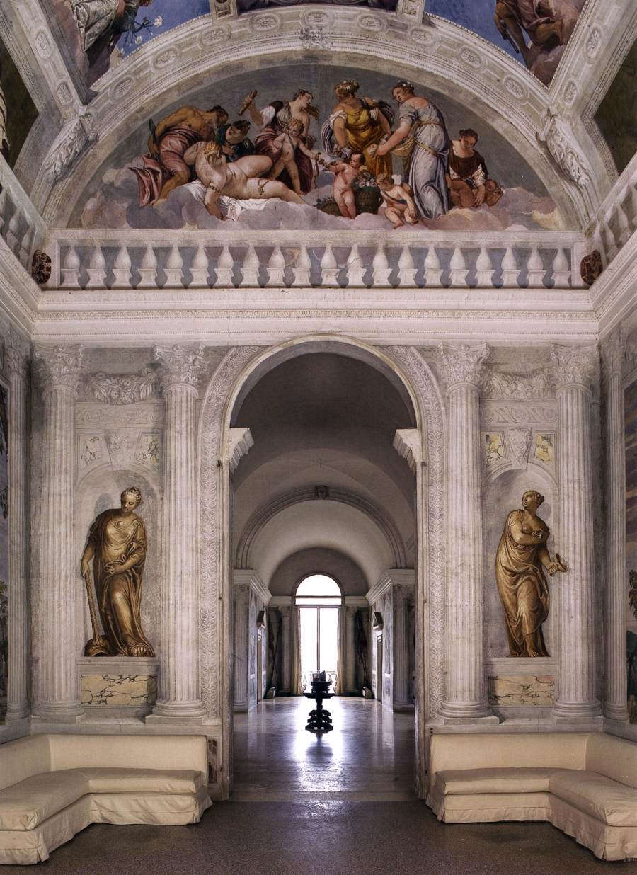 La salle de l'Olympe de la Villa Barbaro à Maser