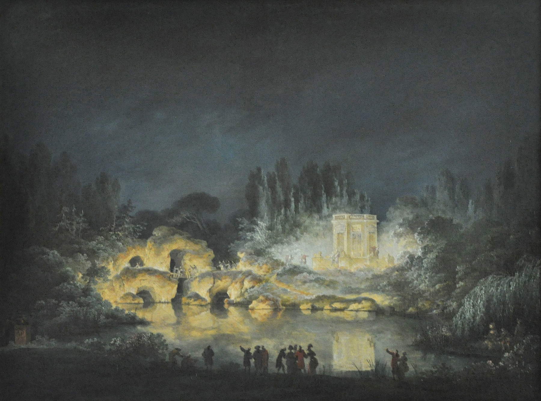 Claude-Louis Ch&acirc;telet, *Illumination of the Belv&eacute;d&egrave;re Pavilion* (1781; oil on canvas, 58 x 80 cm; Versailles, Mus&eacute;e National des Ch&acirc;teaux de Versailles et de Trianon)
