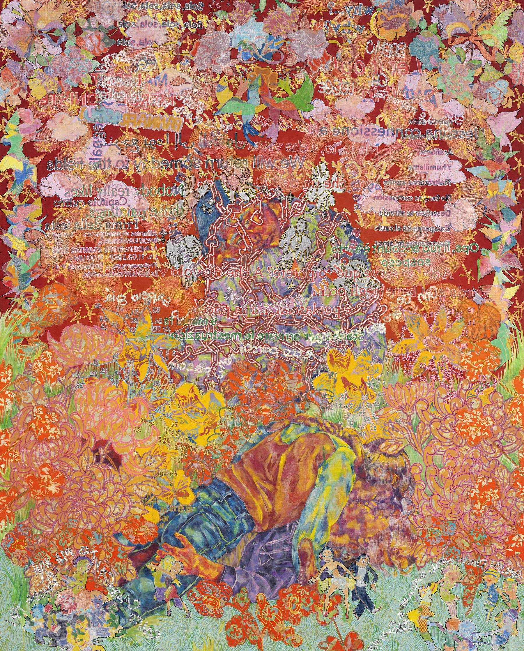Giuditta Branconi, „Ich erinnere mich, dass ich glücklicher war als jetzt“ (2025; Öl auf Leinen) &copy; Giuditta Branconi, mit freundlicher Genehmigung der Künstlerin und der L.U.P.O. Gallery, Mailand. Foto: Dario Lasagni