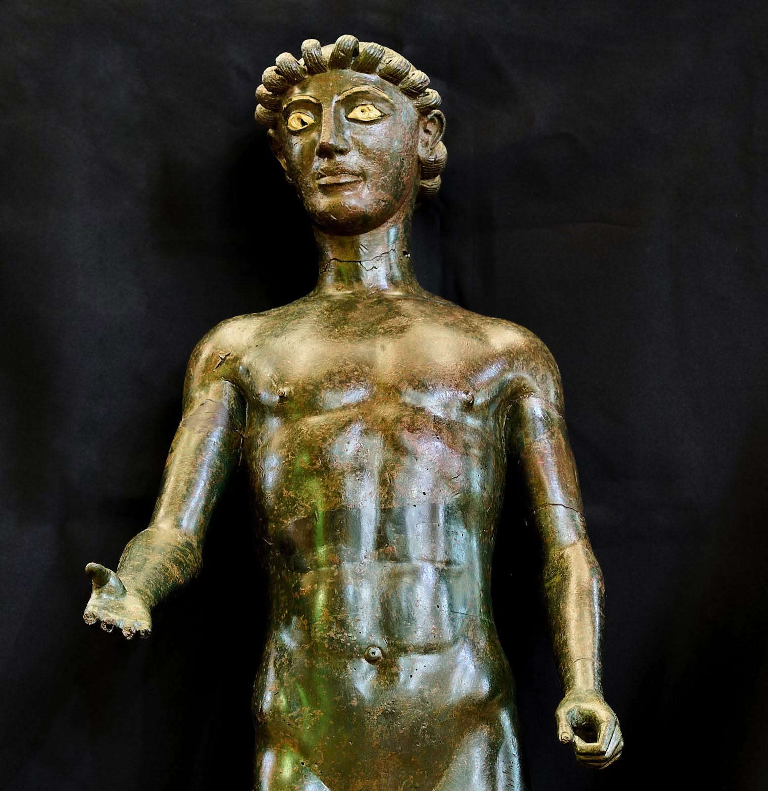 Ephebe of Selinunte (480–460 B.C.; bronze, height 85 cm; Castelvetrano, Selinunte Civic Museum)