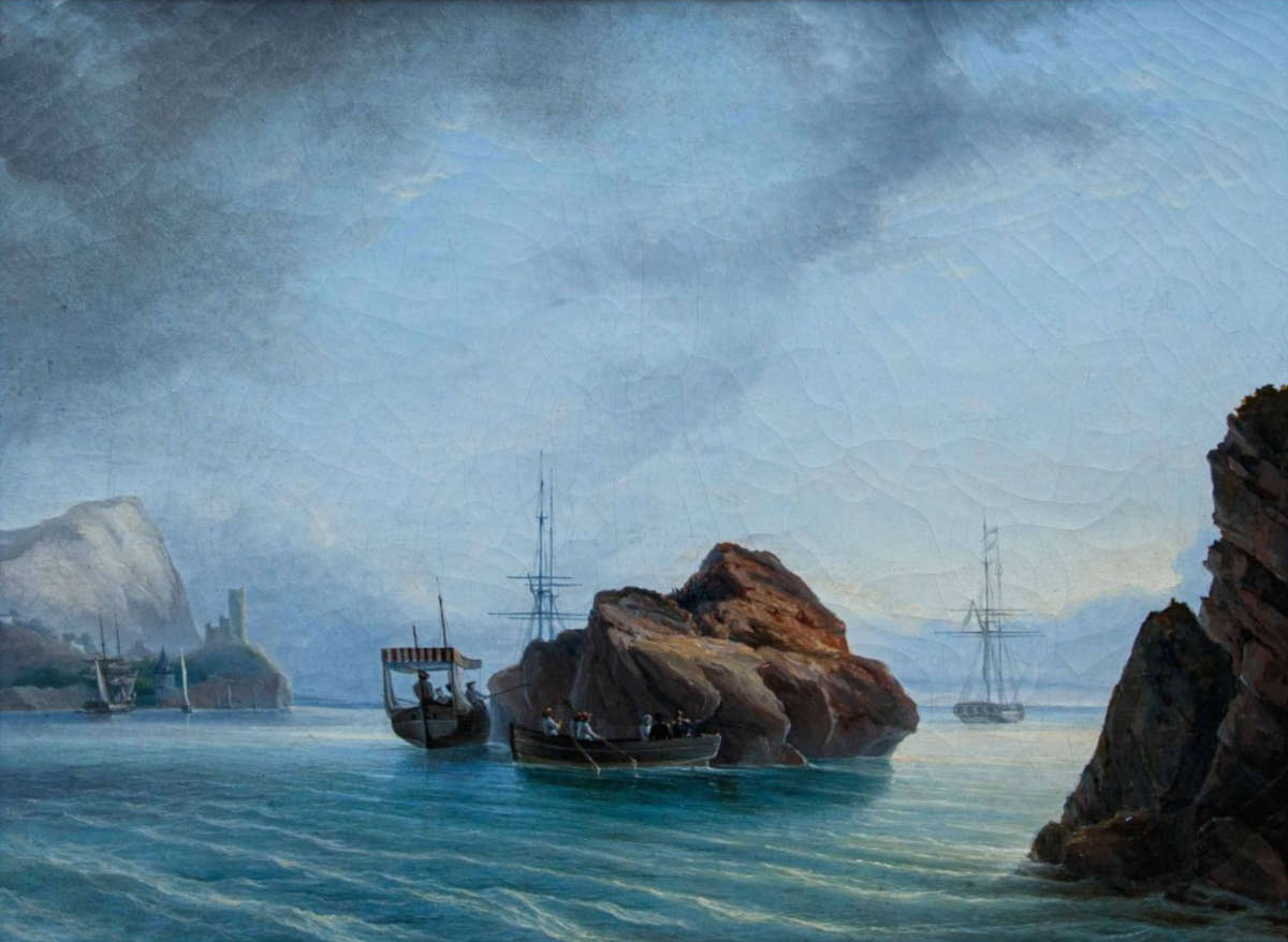 Auguste Pernot, „Marina“ (1846; Öl auf Leinwand, 53 x 69 cm). Präsentiert von: Ars Antiqua. Preisvorstellung: 2.800 Euro
