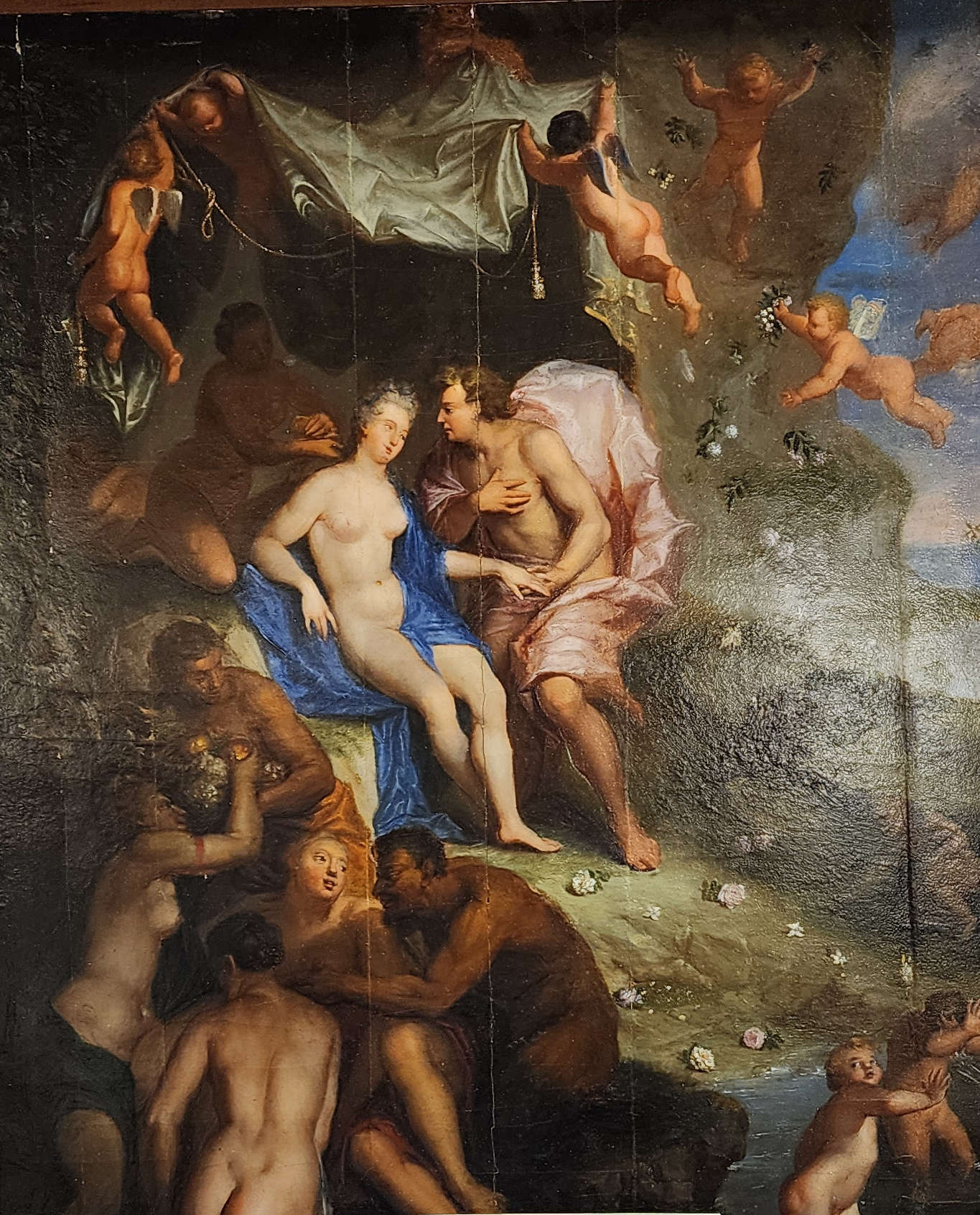 Hans von Aachen, Der Triumph der Galatea (ca. 1595–1610; Öl auf parkettiertem Eichenholz, 36 x 46 cm). Präsentiert von: Tempi Antichi von Ivan Rinaldi. Preisvorstellung: 20.000 Euro