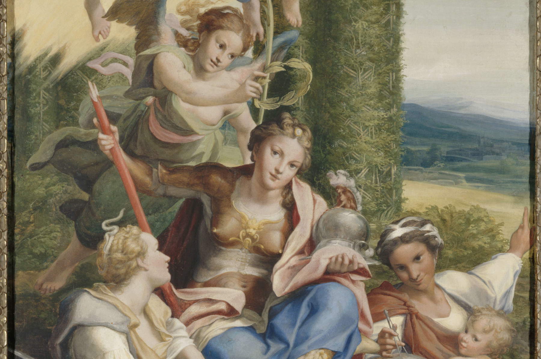Correggio, „Die Allegorie der Weisheit oder Tugend“, Mittelteil

